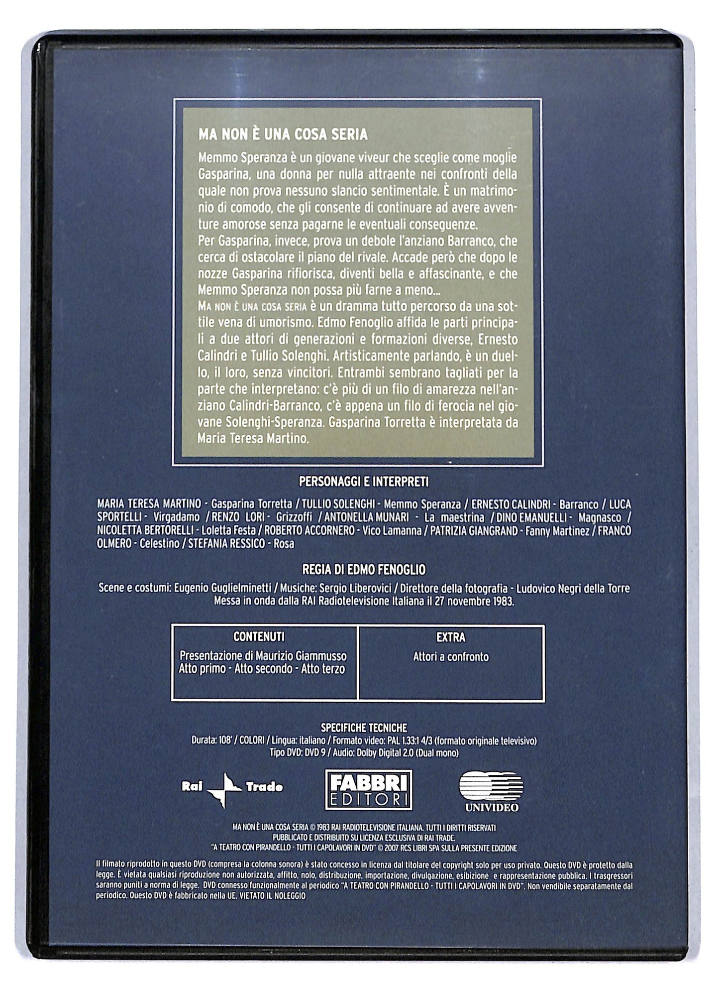 EBOND A Teatro con Pirandello  ma non e una cosa seria EDITORIALE  DVD D809635