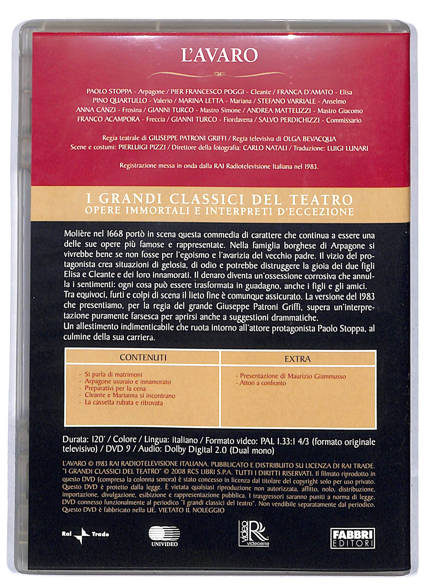 EBOND L'Avaro - Moliere EDITORIALE DVD D809637