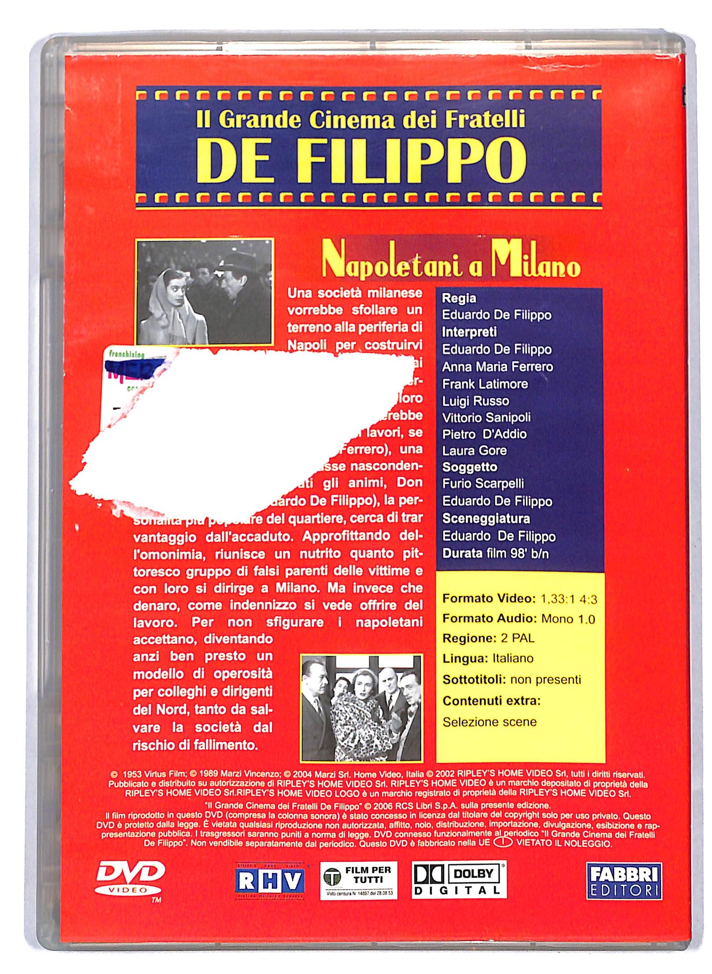 EBOND Napoletani a Milano EDITORIALE DVD D809654