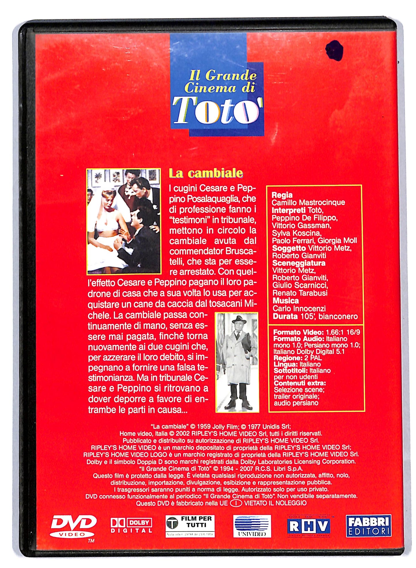 EBOND La cambiale EDITORIALE DVD D809703