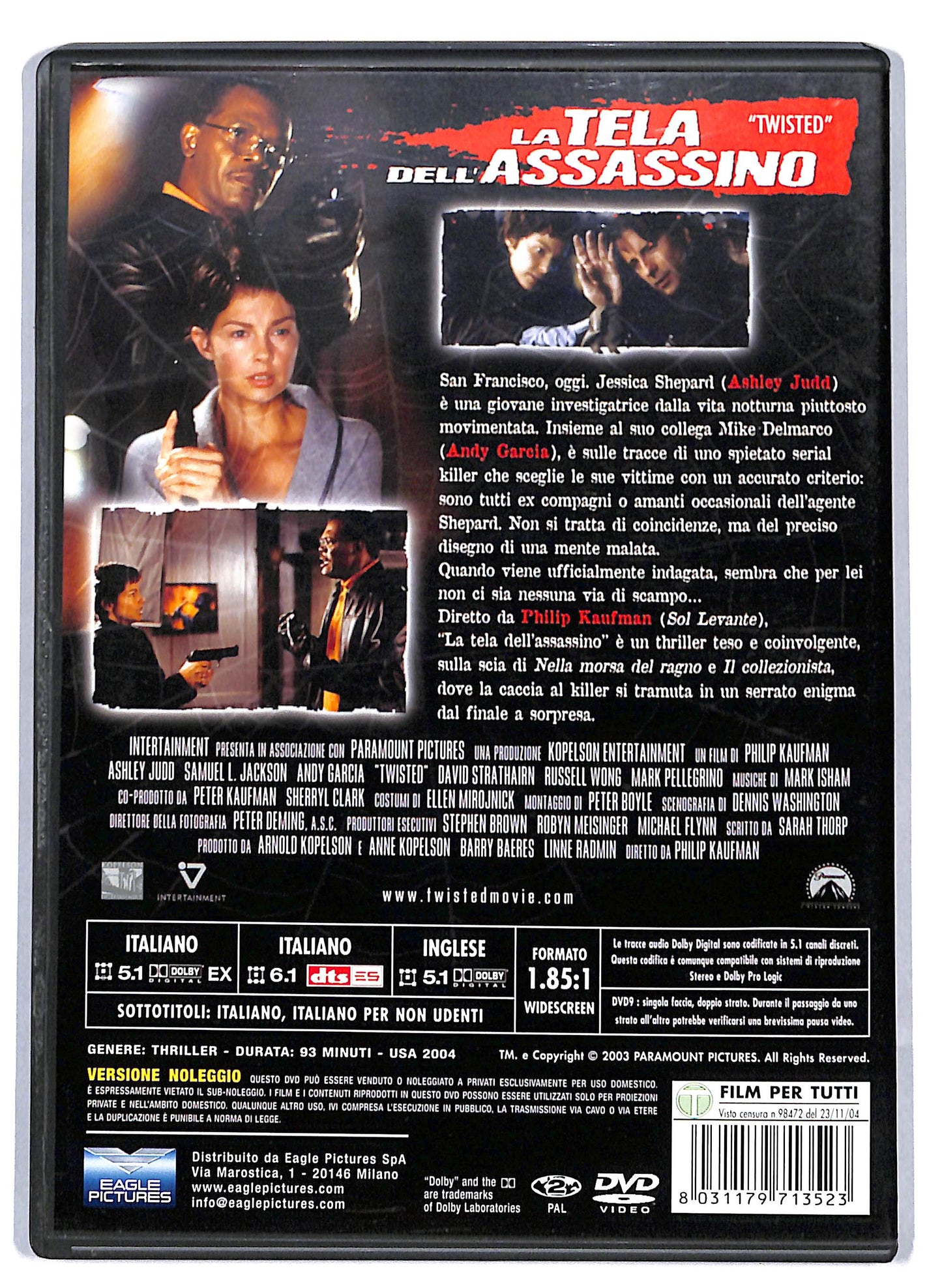 EBOND La Tela Dell'assassino NOLEGGIO DVD D809718