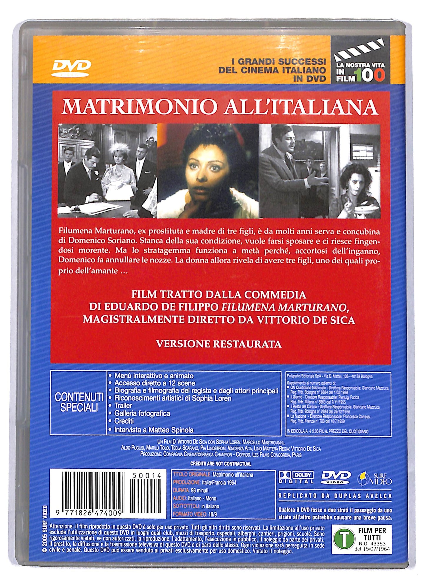 EBOND Matrimonio all'italiana EDITORIALE DVD D809811