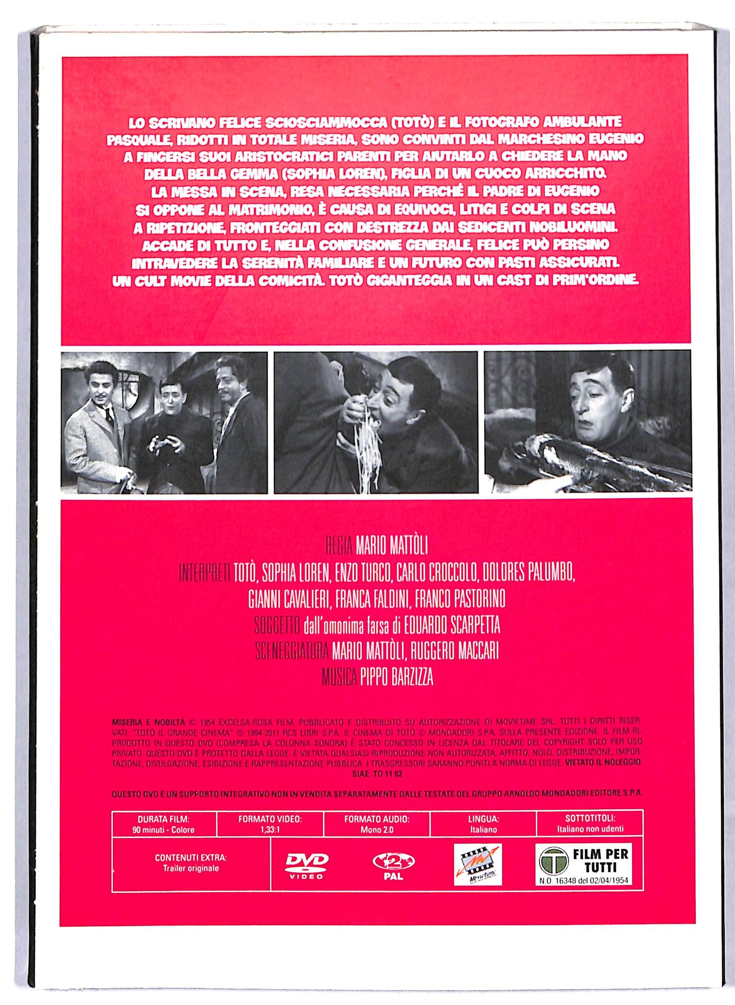 EBOND Miseria e nobilta EDITORIALE DVD D809929