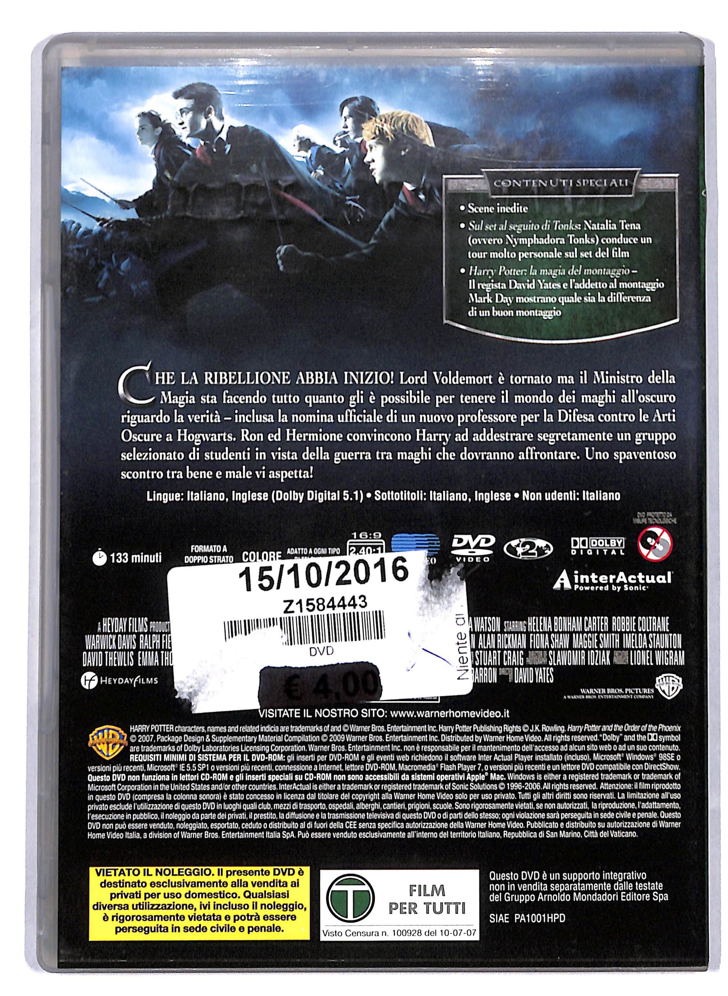 EBOND Harry Potter e l'Ordine della Fenice 2 dischi EDITORIALE DVD D810026