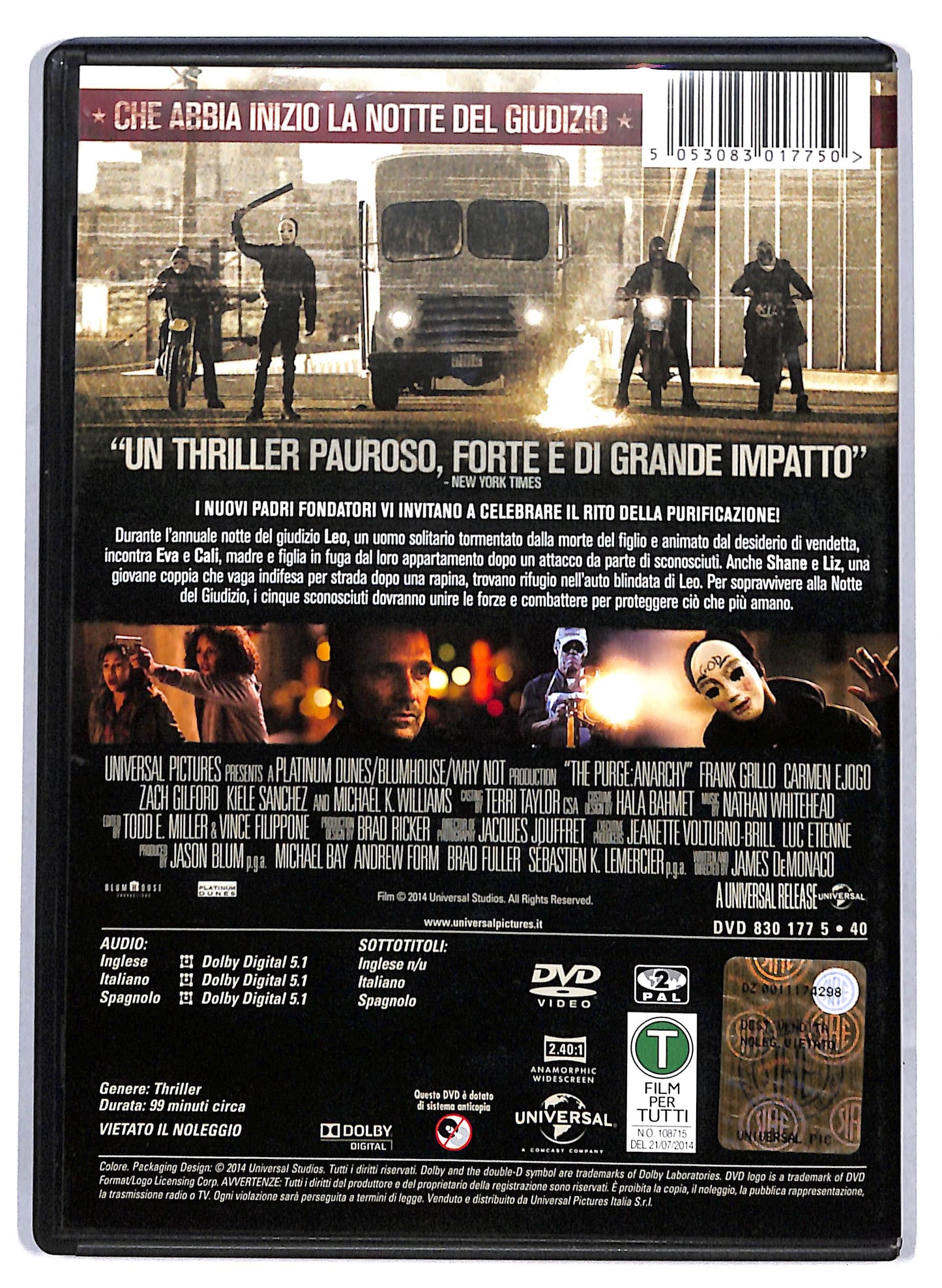 EBOND Anarchia - la notte del giudizio DVD D810112