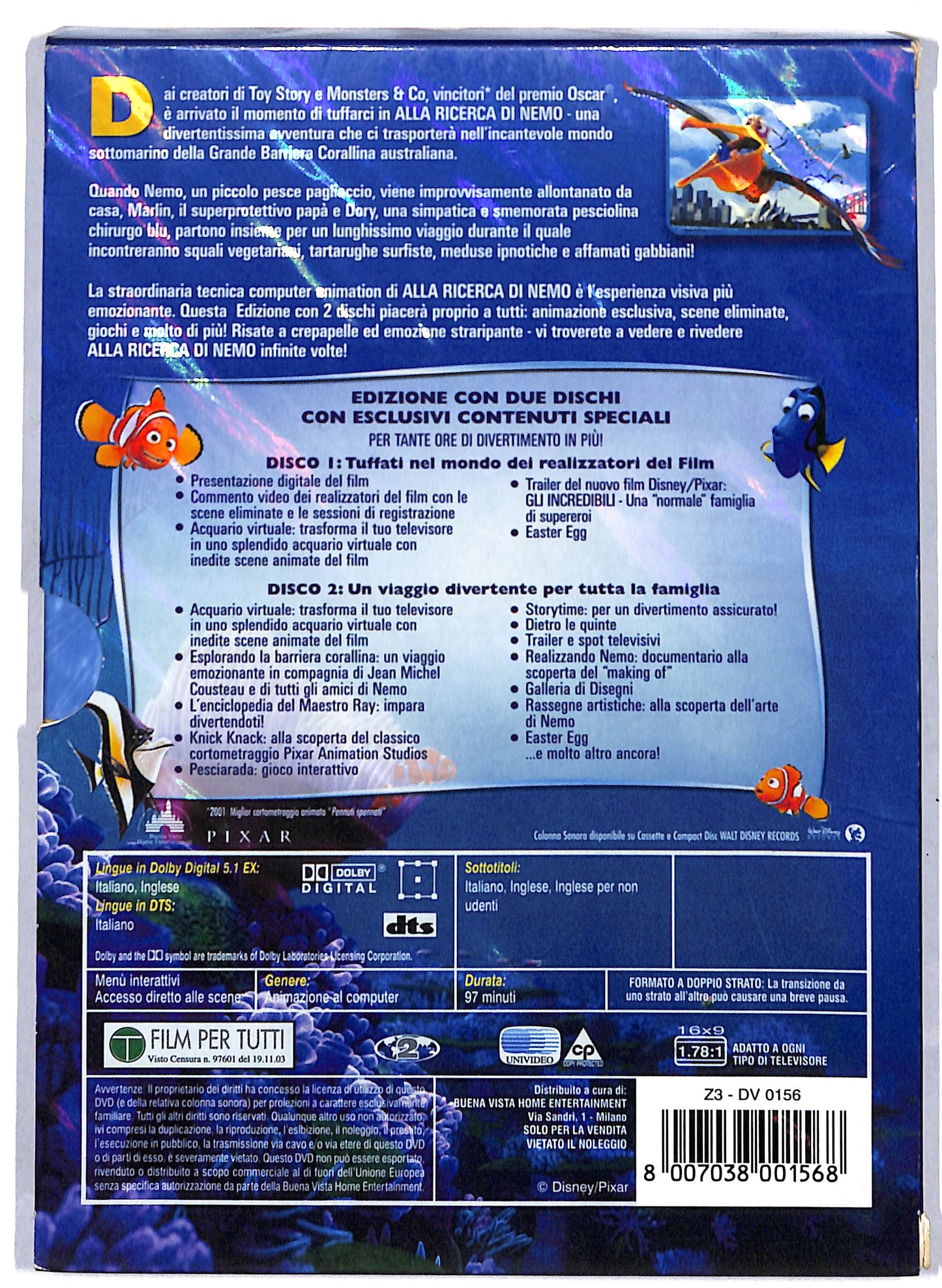 EBOND Alla ricerca di nemo 2 dischi DVD D810332