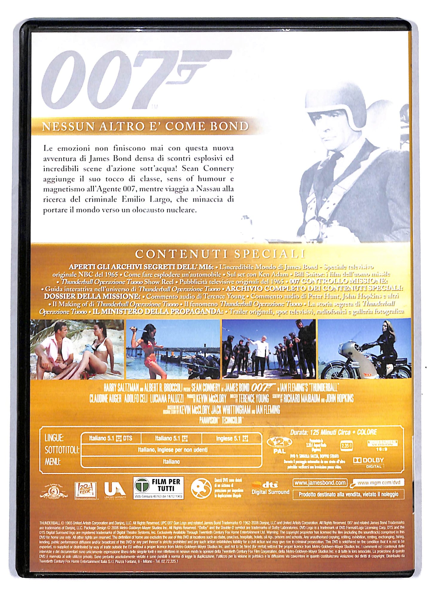 EBOND 007 - Thunderball  Operazione tuono EDITORIALE DVD D810363