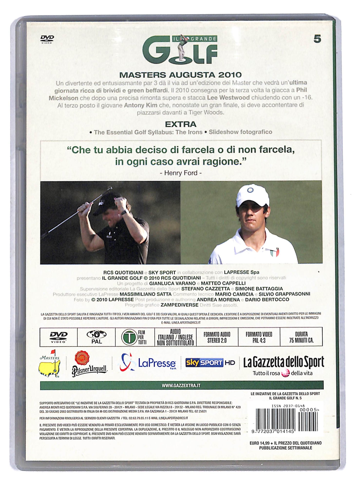 EBOND Il Grande Golf - Masters augusta 2010 Vol.05 EDITORIALE DVD D810431