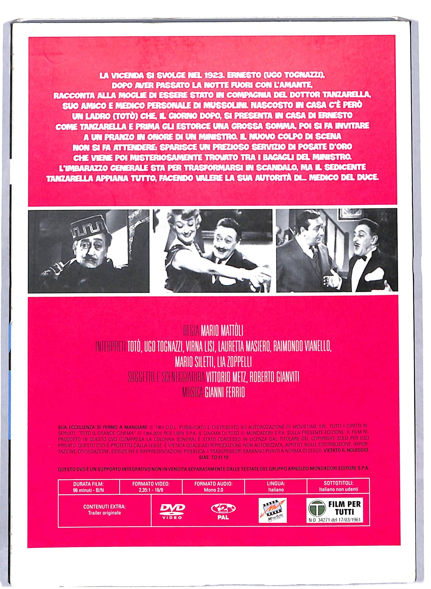 EBOND Toto - Sua Eccellenza si fermo a mangiare EDITORIALE DVD D810439