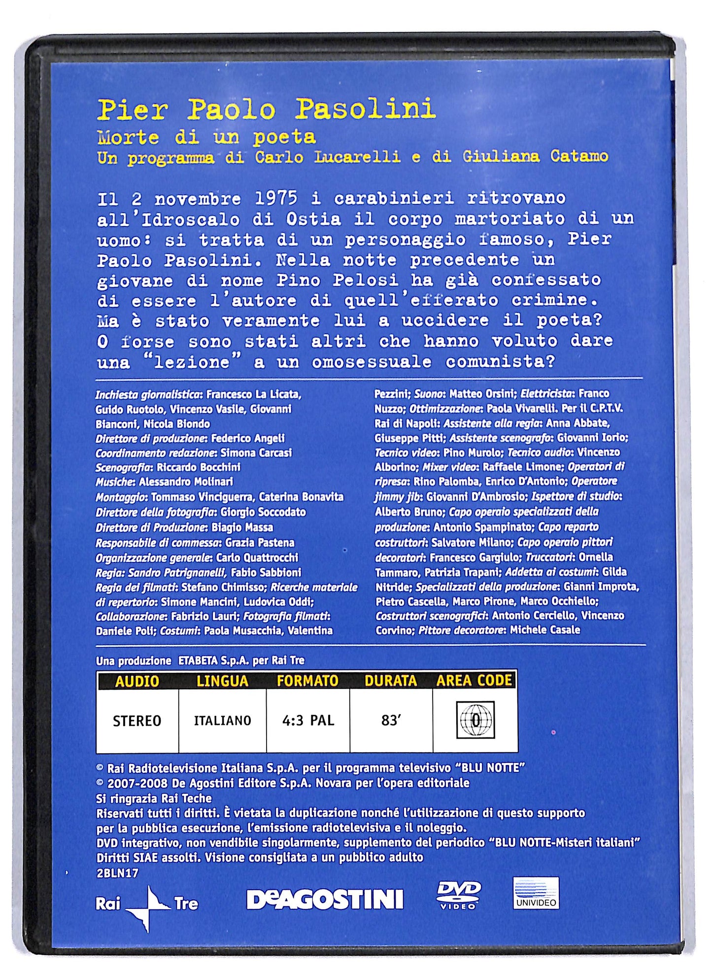 EBOND Blu Notte - Pier paolo pasolini vol.17 EDITORIALE DVD D810456