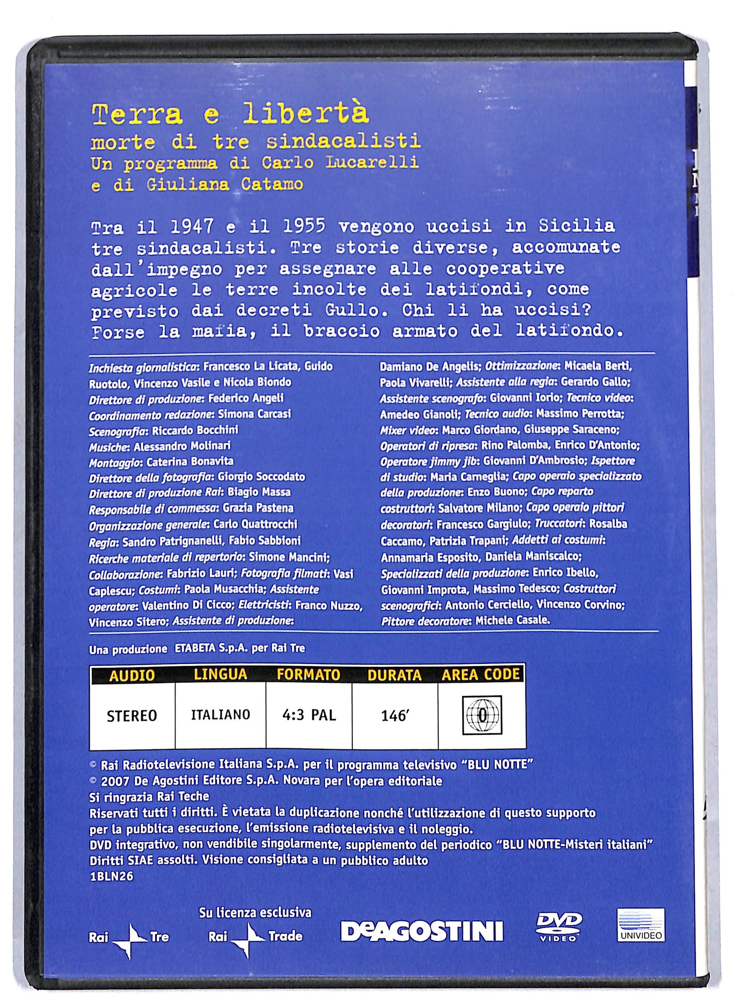 EBOND Blu Notte - Terra e Liberta  EDITORIALE DVD D810458