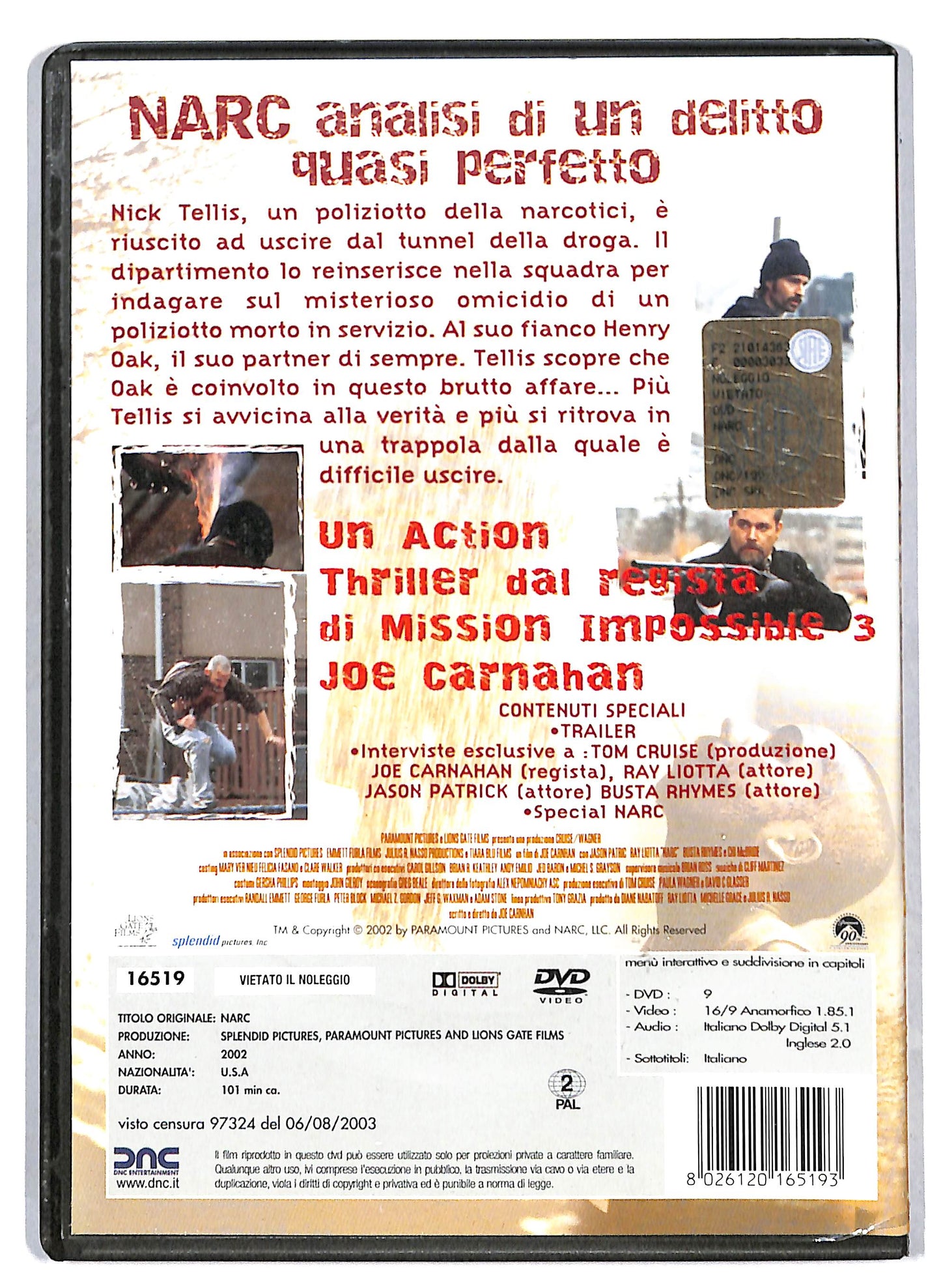 EBOND Narc - Analisi di un delitto DVD D810606
