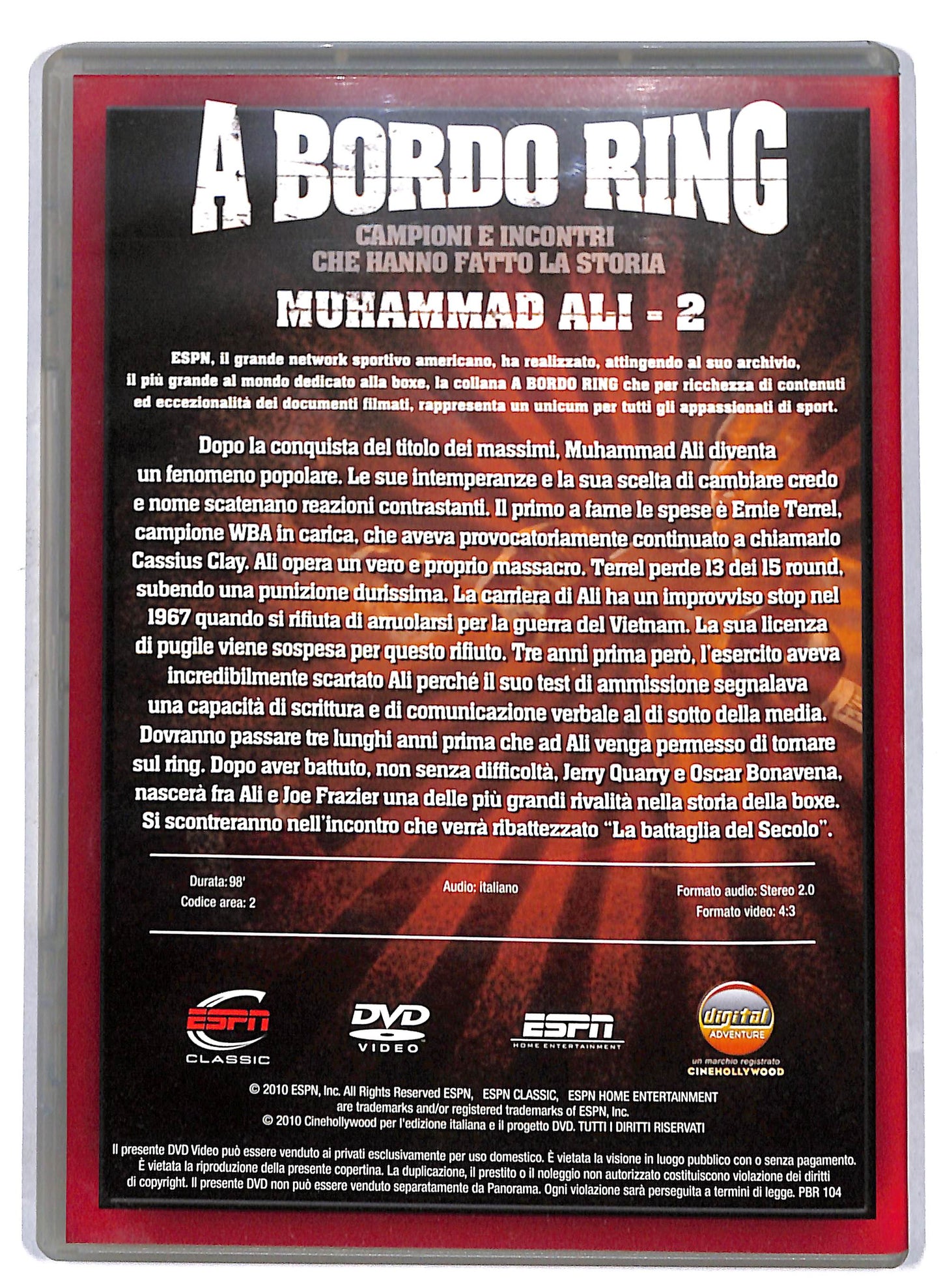 EBOND A bordo ring - Muhammed Ali Parte 2 EDITORIALE DVD D810740