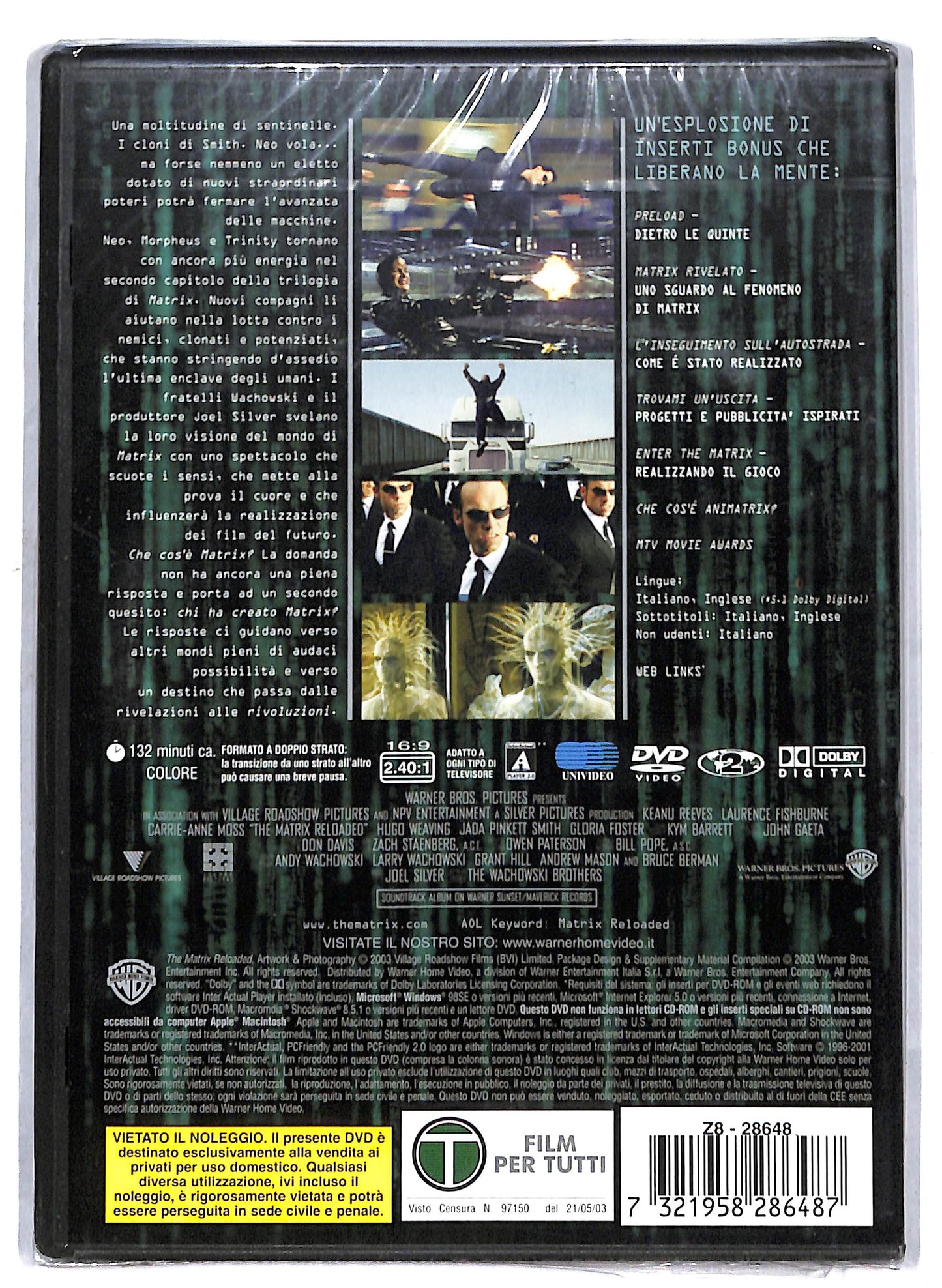 EBOND Matrix Reloaded DVD D810757