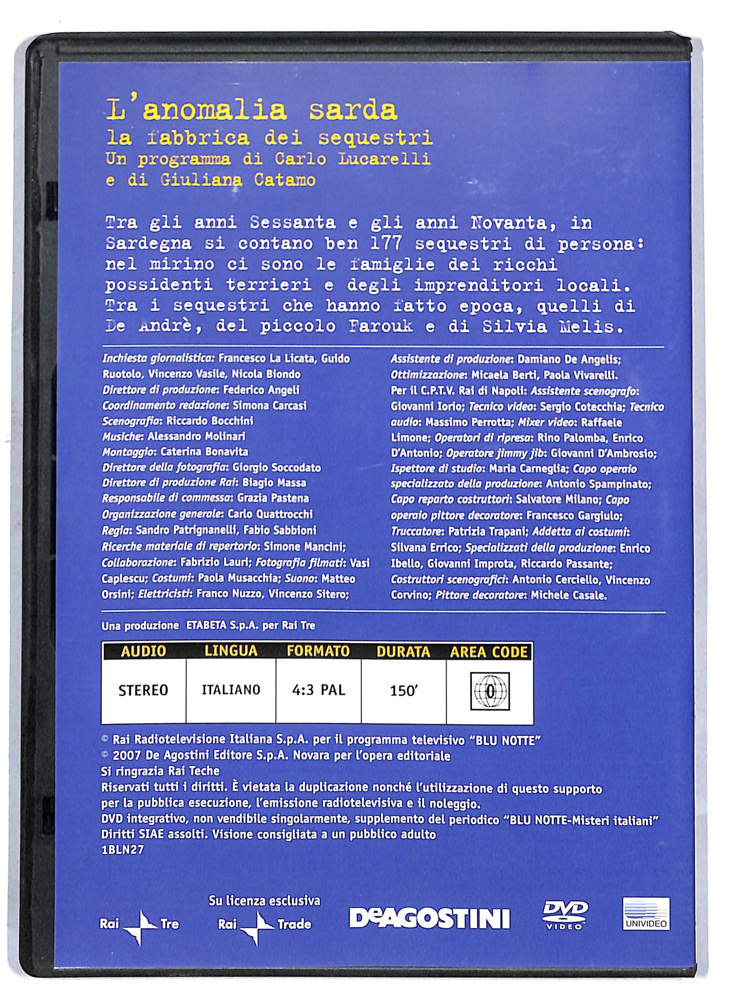 EBOND L'anomalia sarda - Blu notte vol.27 EDITORIALE  DVD D810858