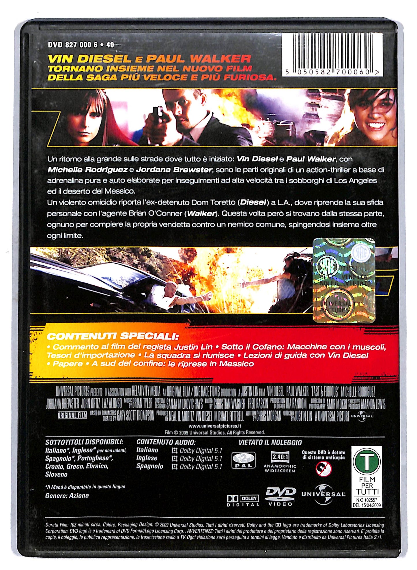 EBOND Fast & Furious - Solo Parti Originali DVD D811050