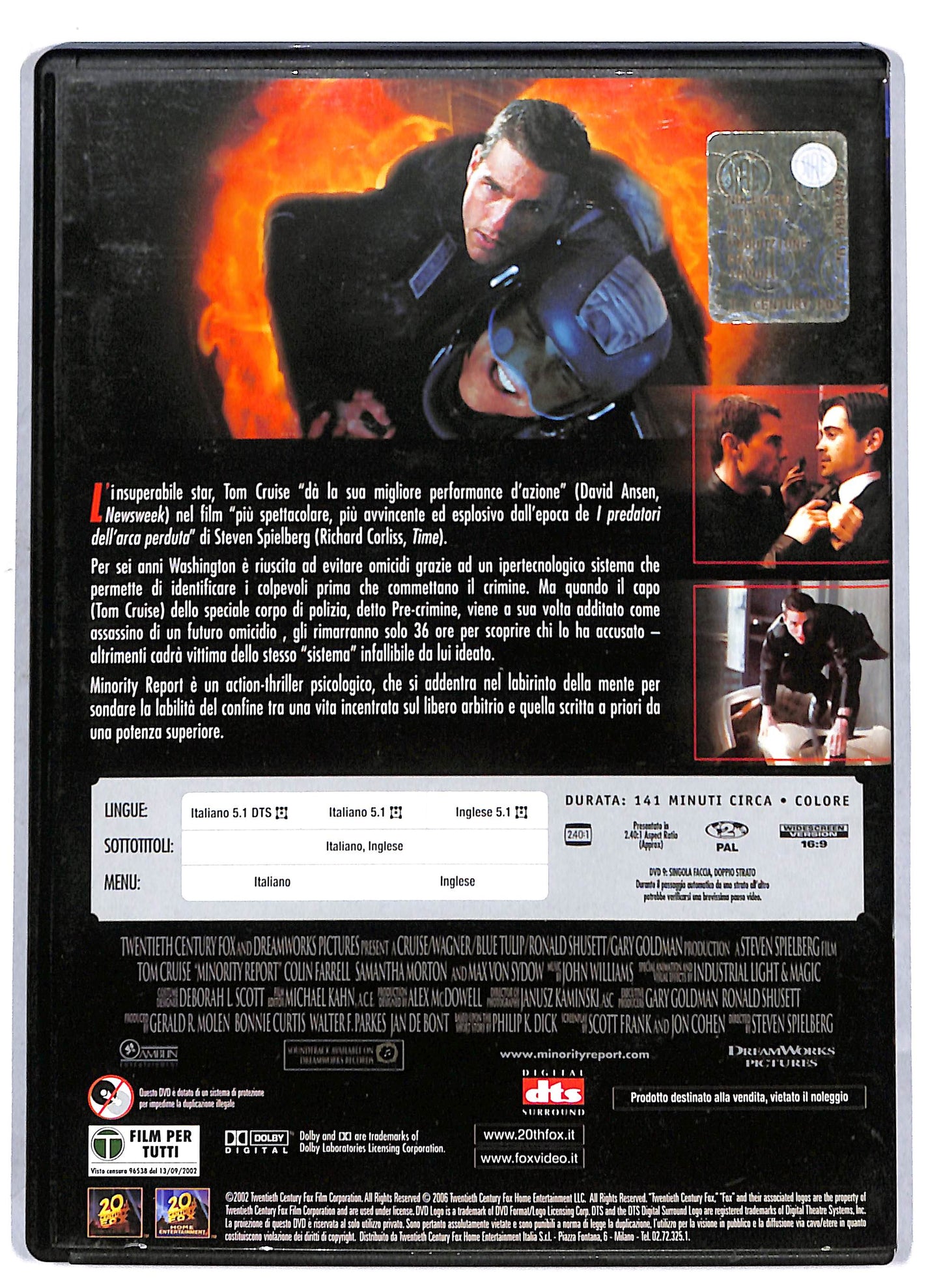 EBOND Minority Report  EDITORIALE DVD D811056