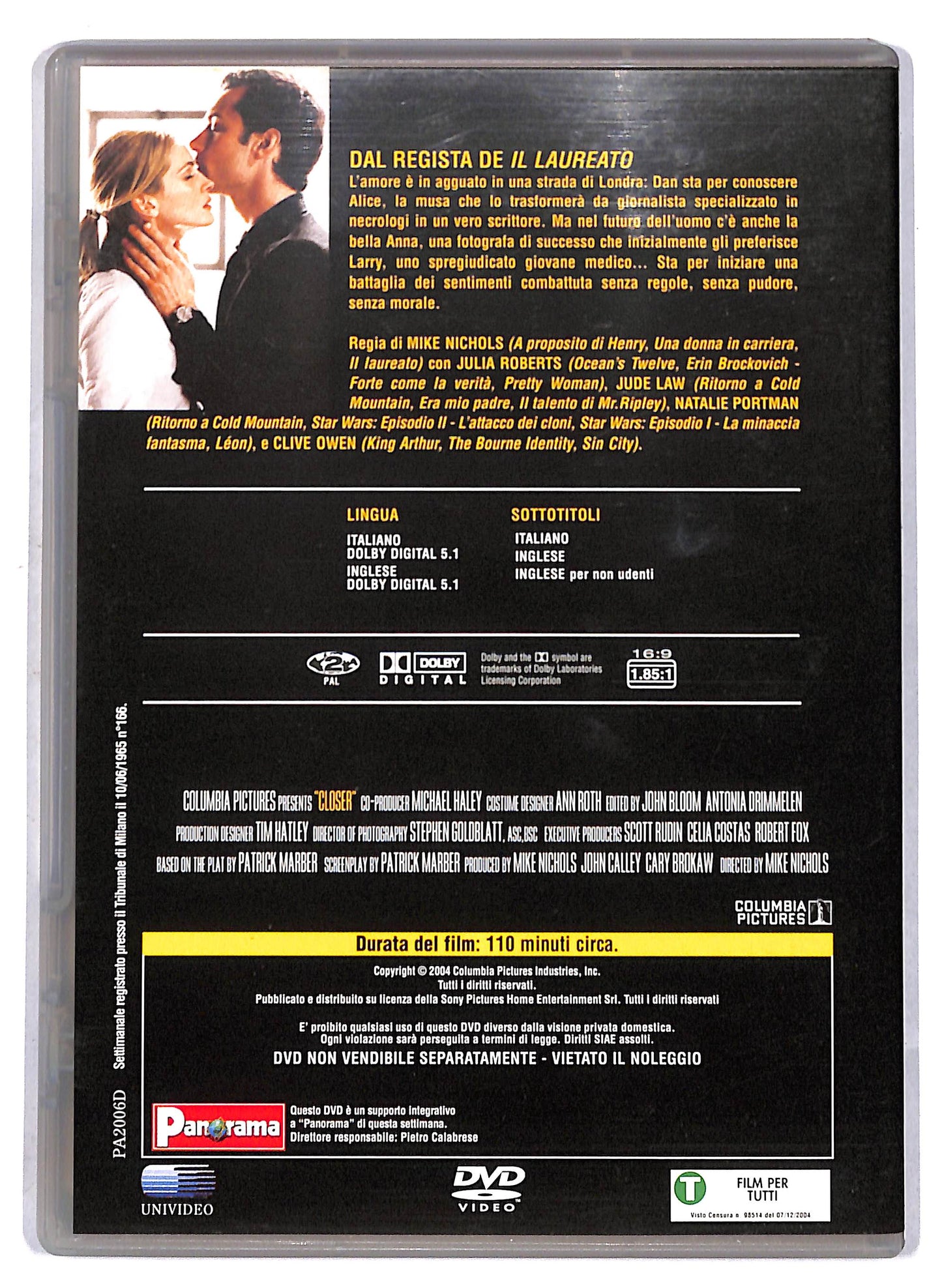 EBOND Closer EDITORIALE DVD D811149