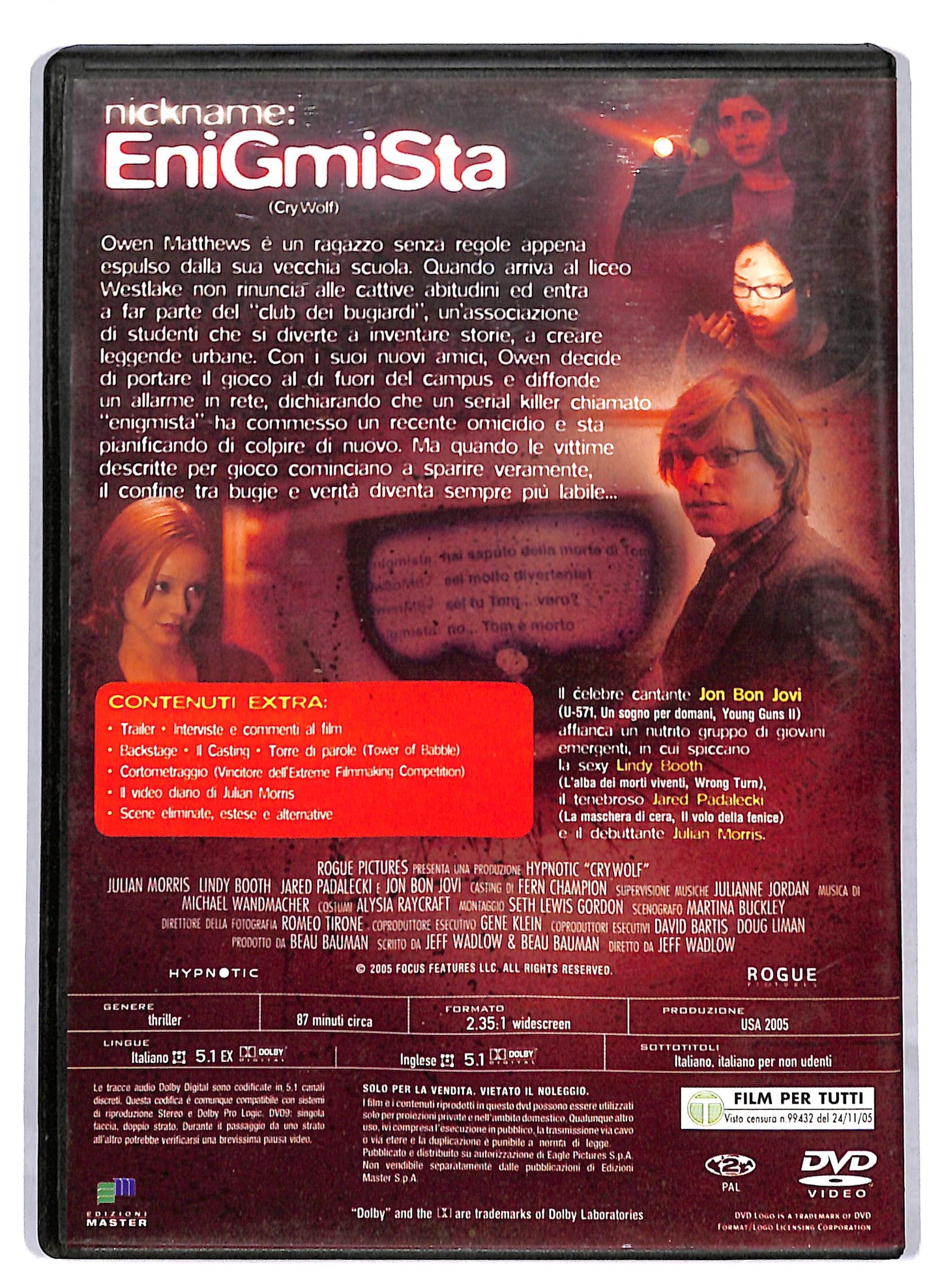 EBOND Nickname - Enigmista EDITORIALE DVD D811515