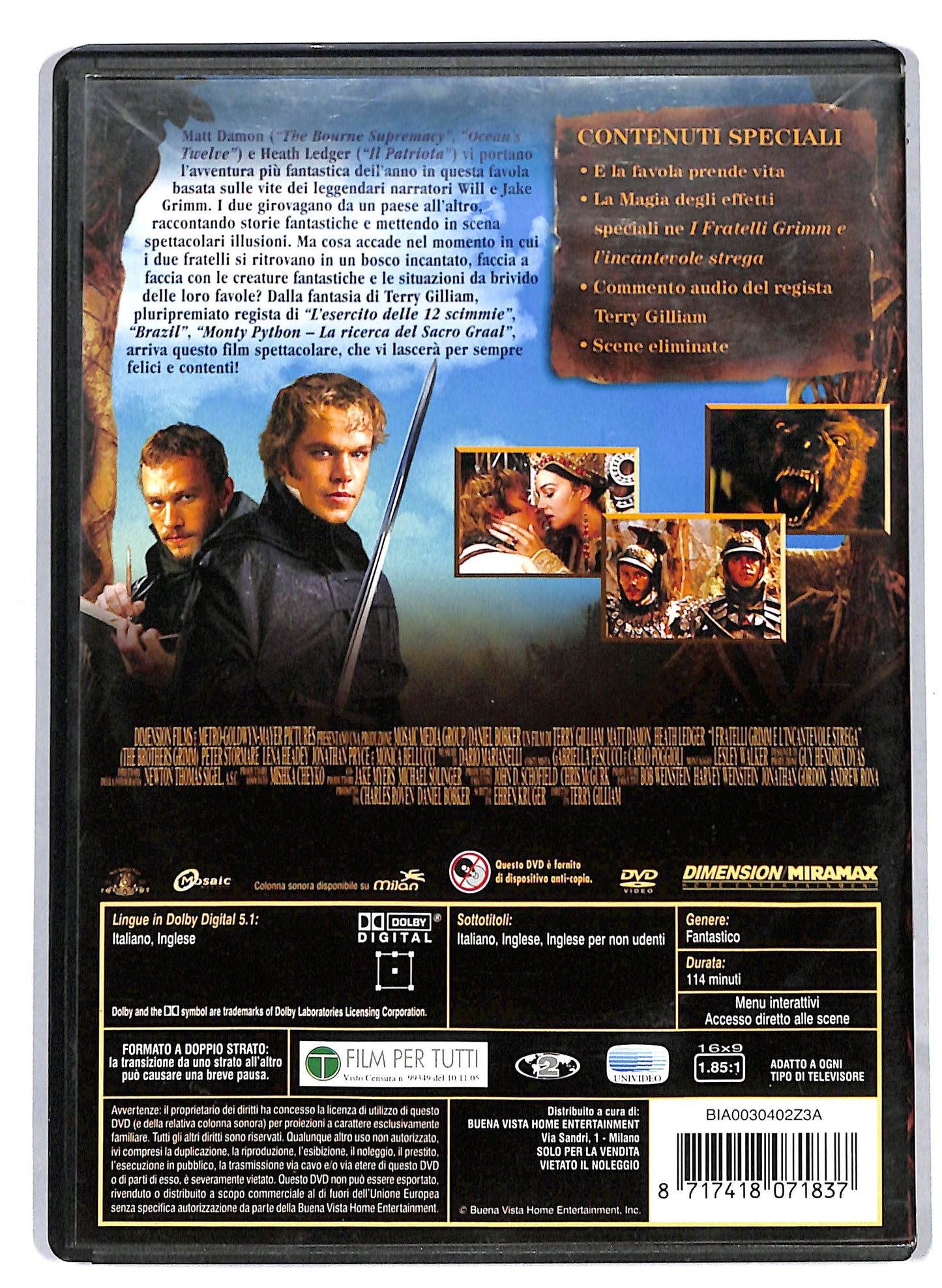 EBOND I Fratelli Grimm e L'incantevole Strega DVD D811723