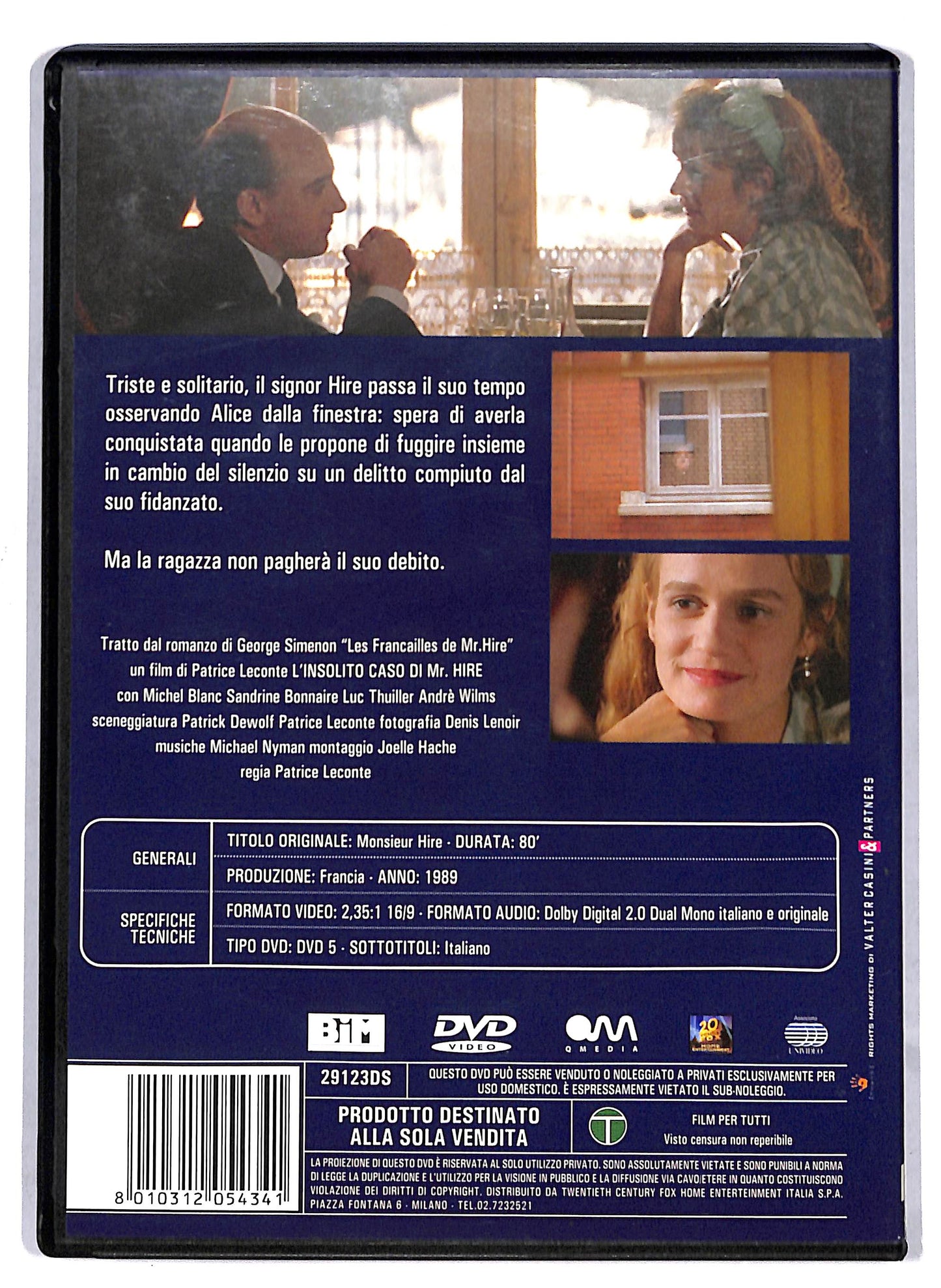 EBOND L'insolito Caso Di Mr. Hire DVD D811957
