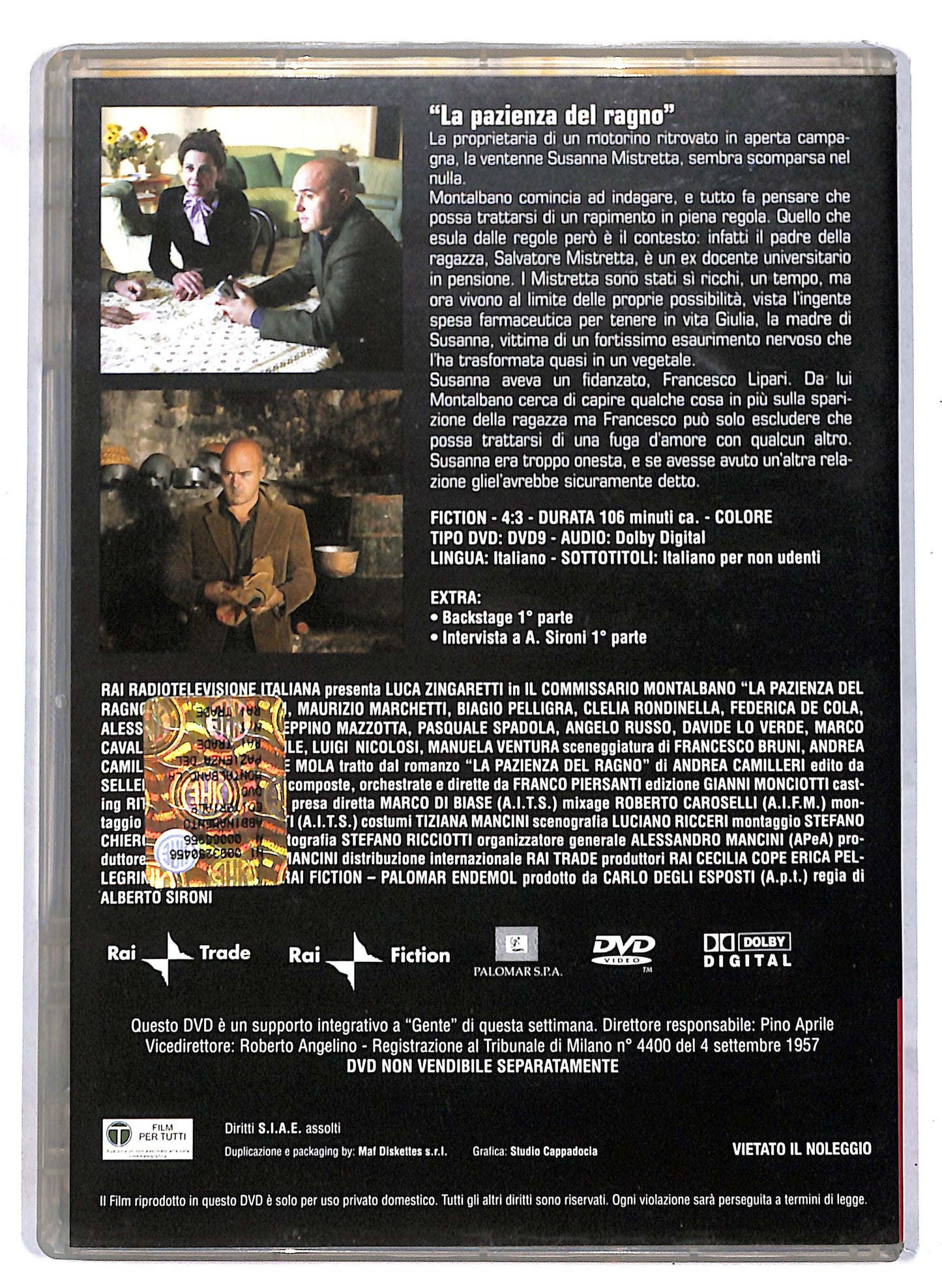EBOND Il commissario Montalbano La pazienza del ragno EDITORIALE DVD D812552