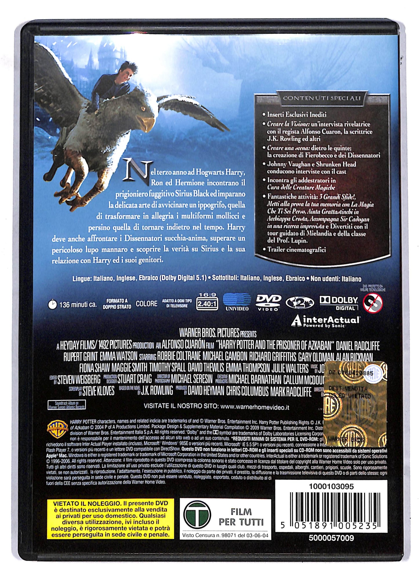 EBOND Harry Potter e il prigioniero di Azkaban EDIZIONE SPECIALE DVD D812555