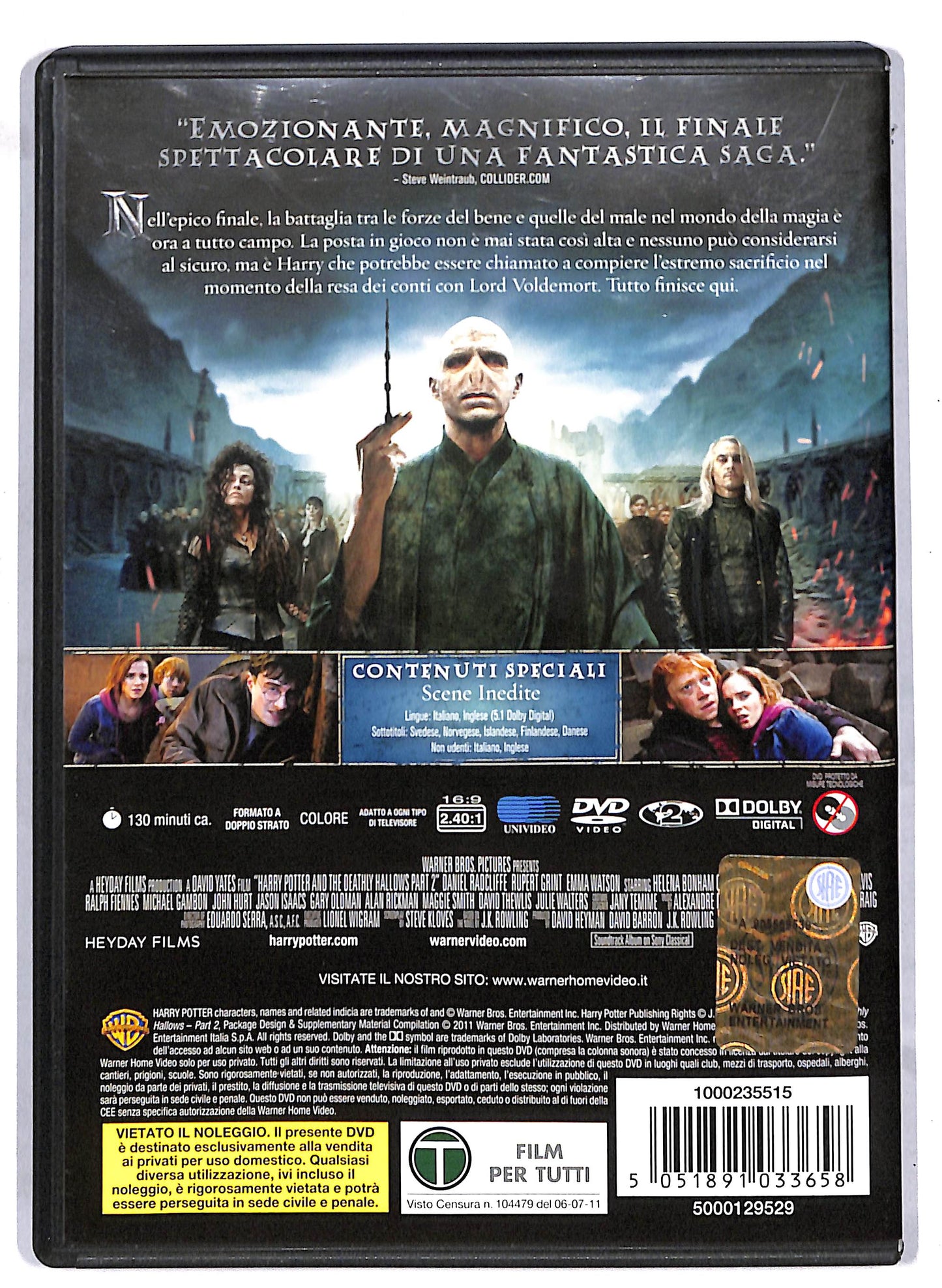EBOND Harry Potter e i doni della morte Parte 2 DVD D812560