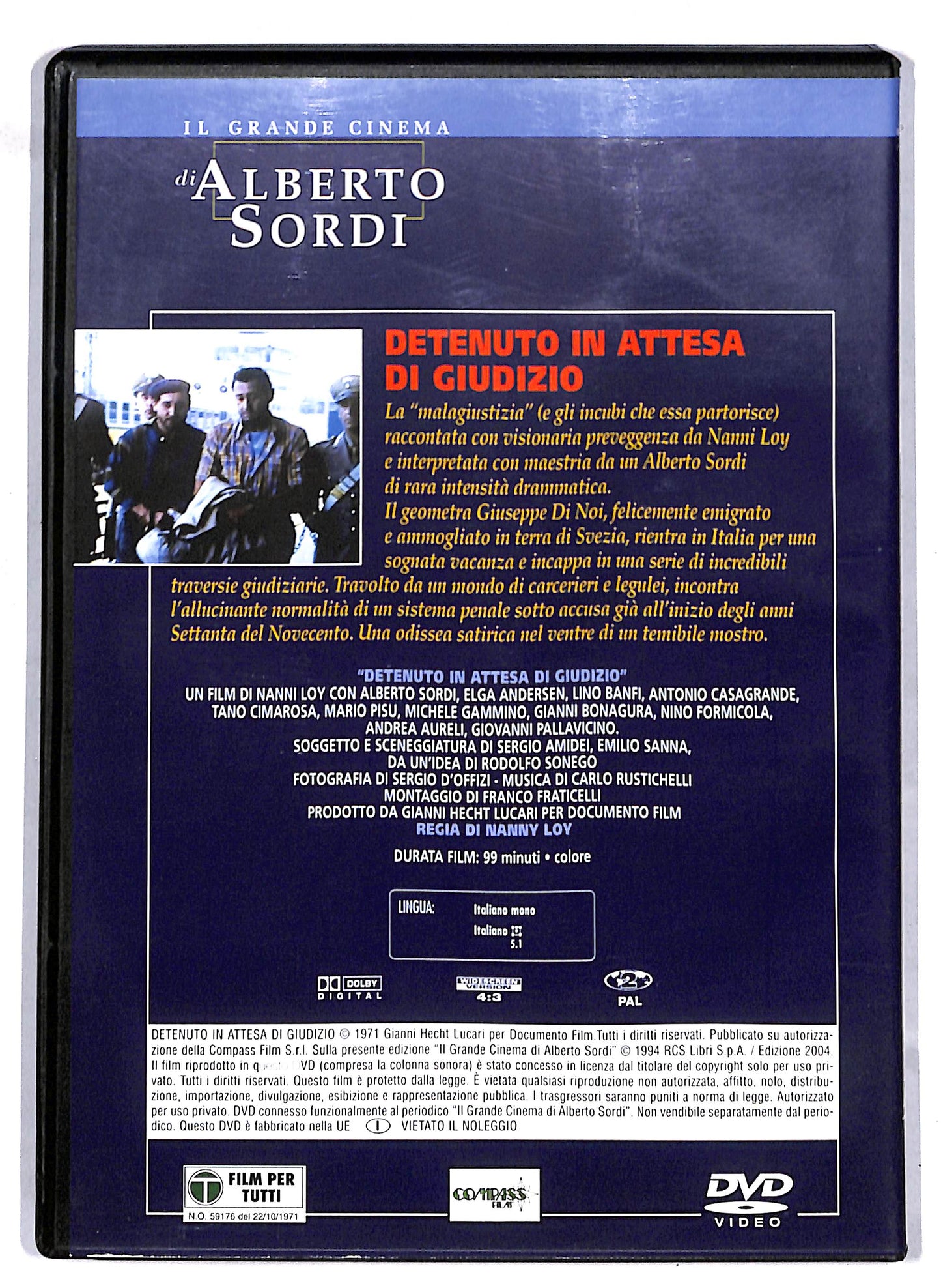 EBOND Detenuto in attesa di giudizio EDITORIALE DVD D812564