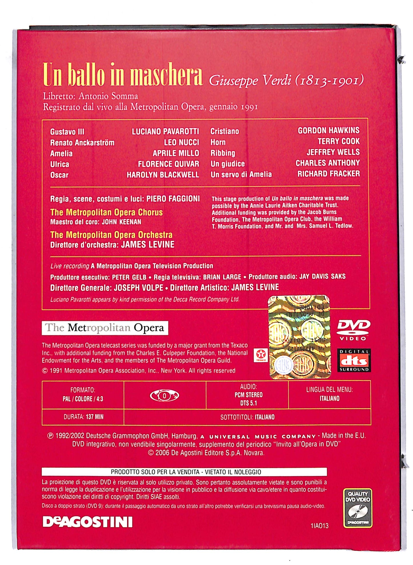 EBOND Invito all'opera Vol 13 - Un ballo in maschera EDITORIALE DVD D812605