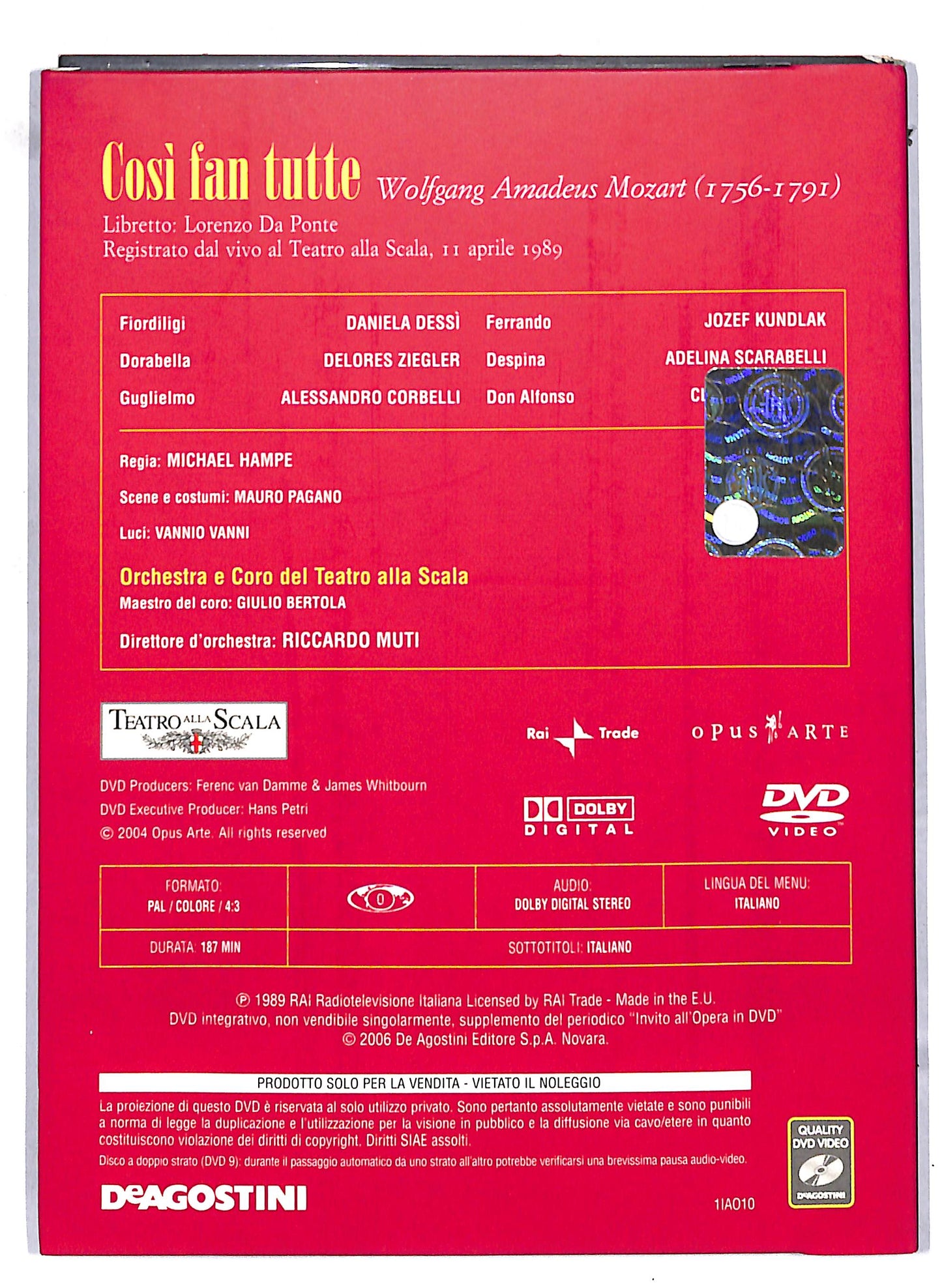 EBOND Invito all'Opera 10 - Cosi fan tutte EDITORIALE DVD D812608