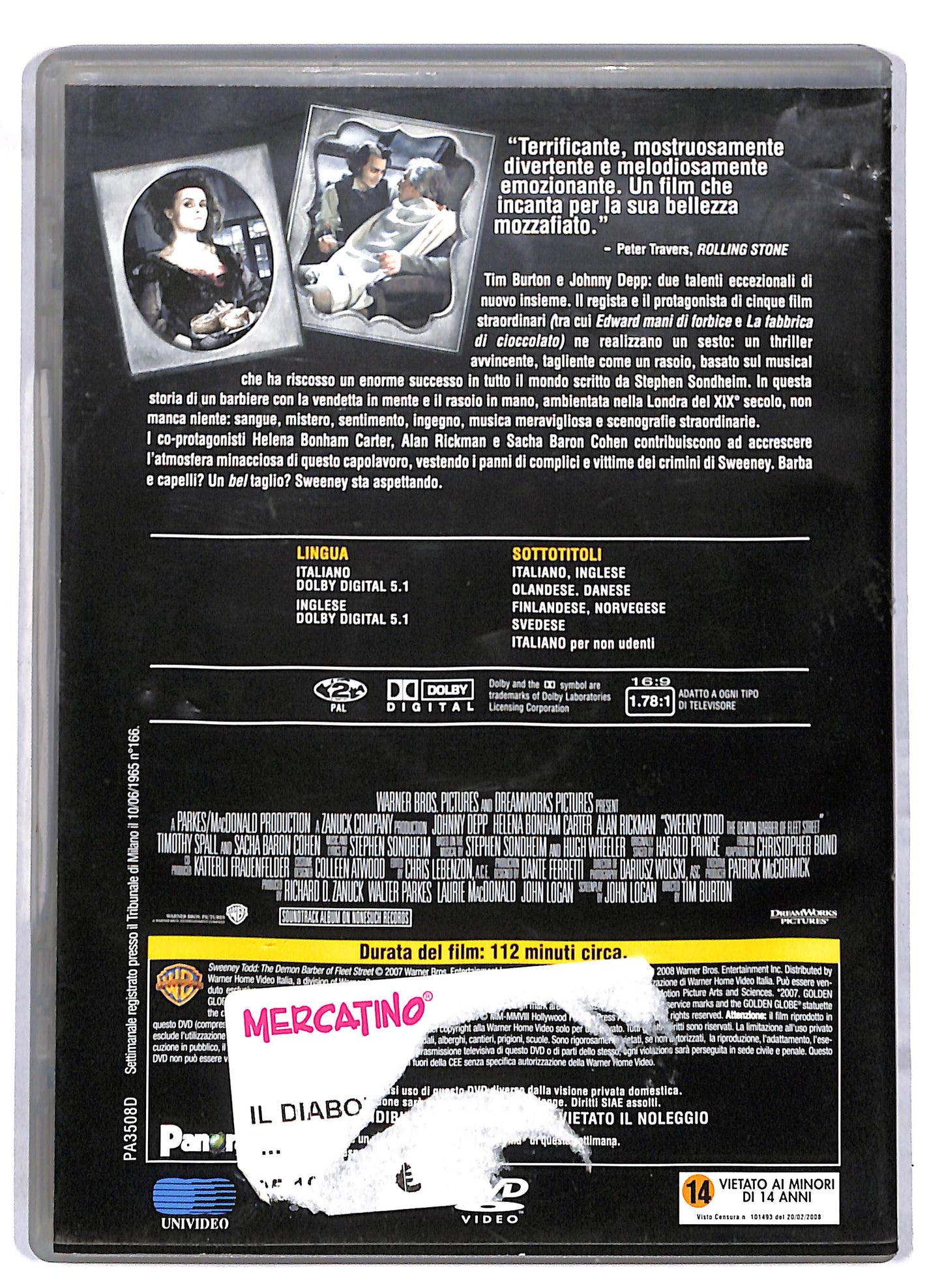 EBOND Sweeney Todd - Il diabolico barbiere di Fleet EDITORIALE DVD D812616