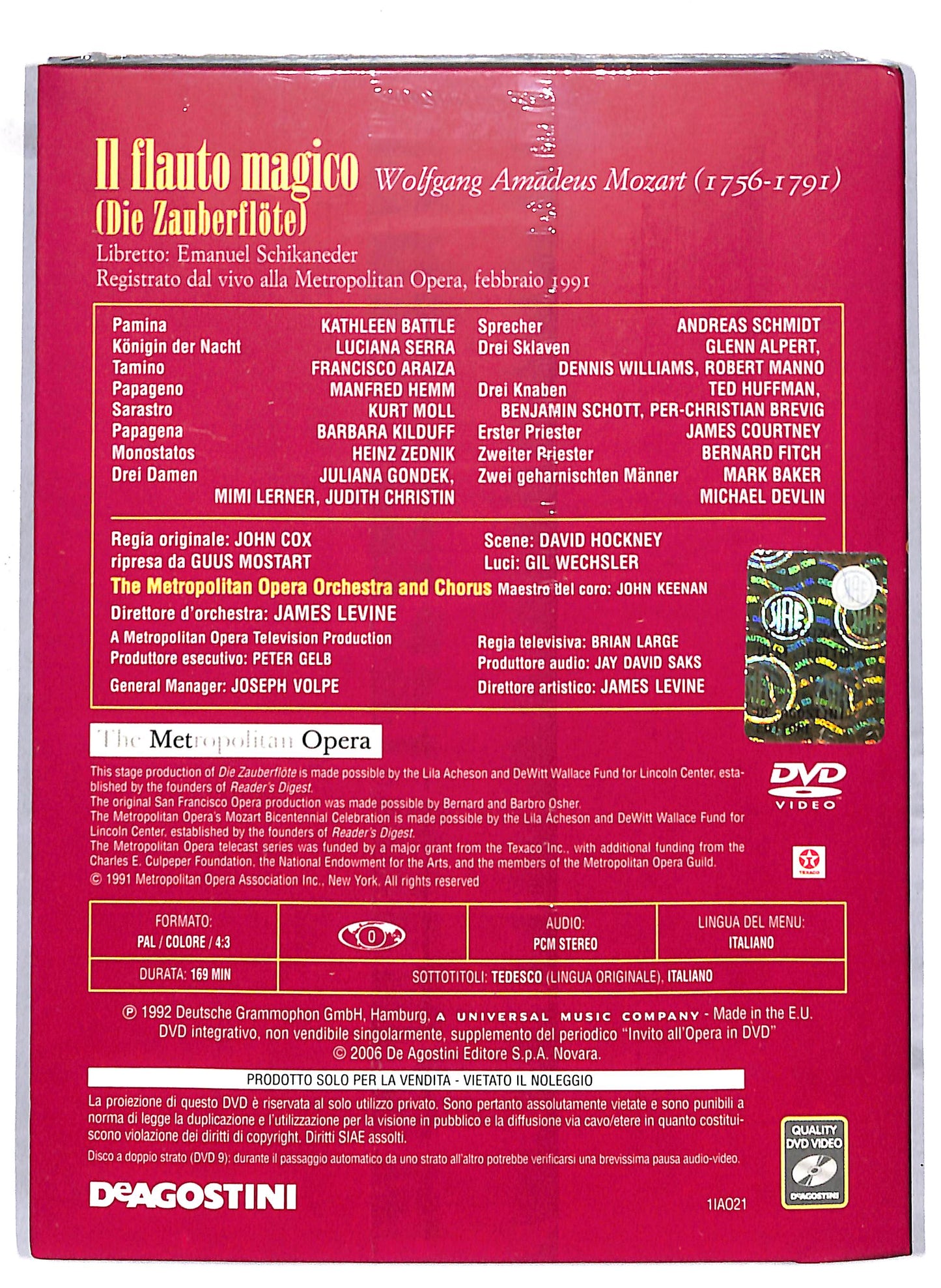 EBOND Invito all'Opera 21 - Il flauto magico EDITORIALE DIGIPACK DVD D812649