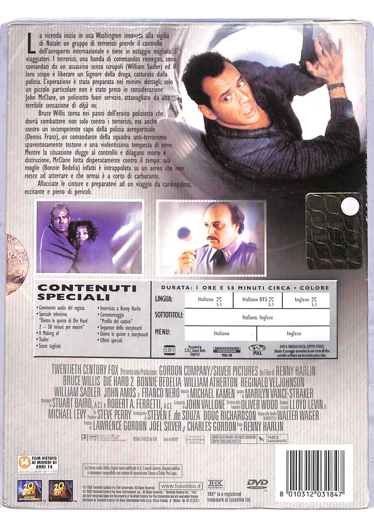 EBOND Die Hard 2 - 58 minuti per morire DIGIPACK EDIZIONE SPECIALE DVD D812712