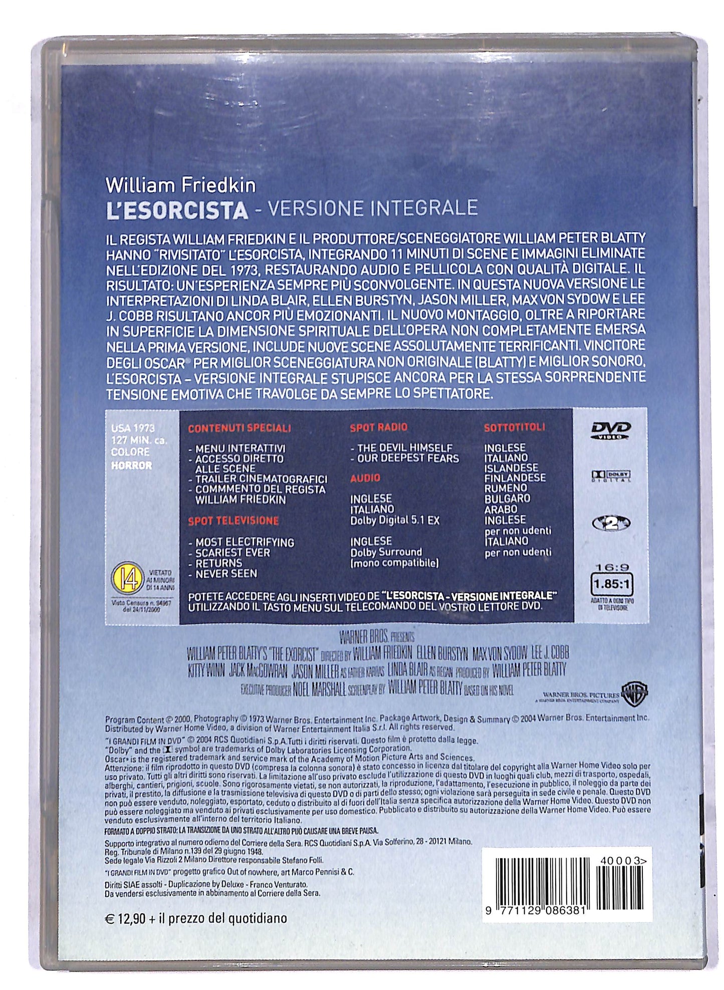 EBOND L'esorcista EDITORIALE DVD D812733