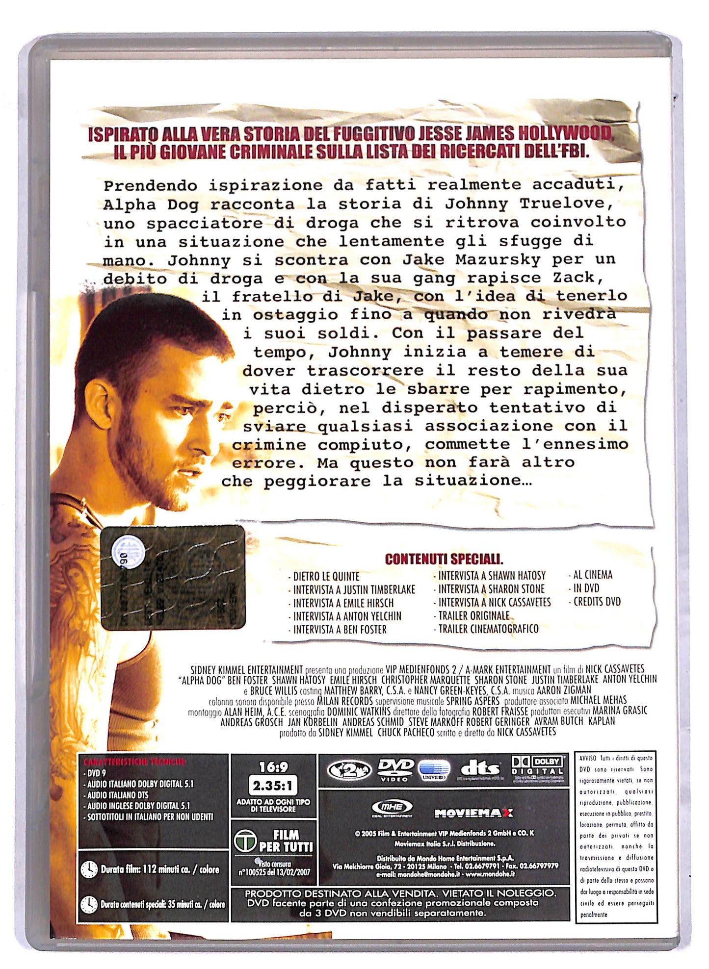 EBOND Alpha Dog EDITORIALE DVD D812749