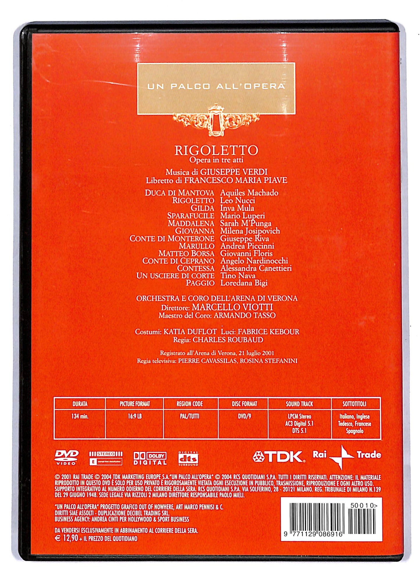 EBOND Rigoletto - Giuseppe Verdi - Un palco all'opera EDITORIALE DVD D813149