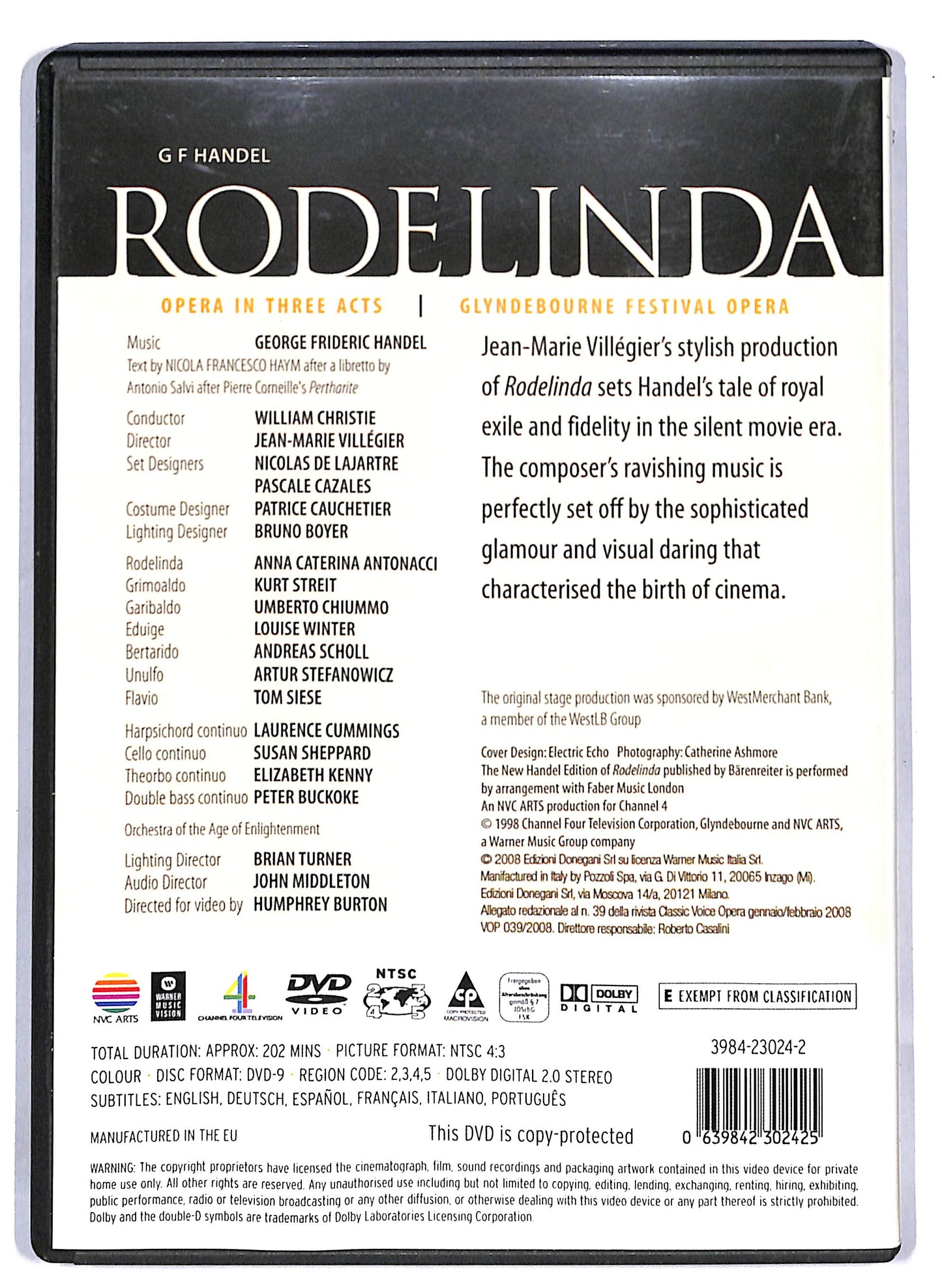 EBOND Rodelinda handel - EDITORIALE DVD D813151