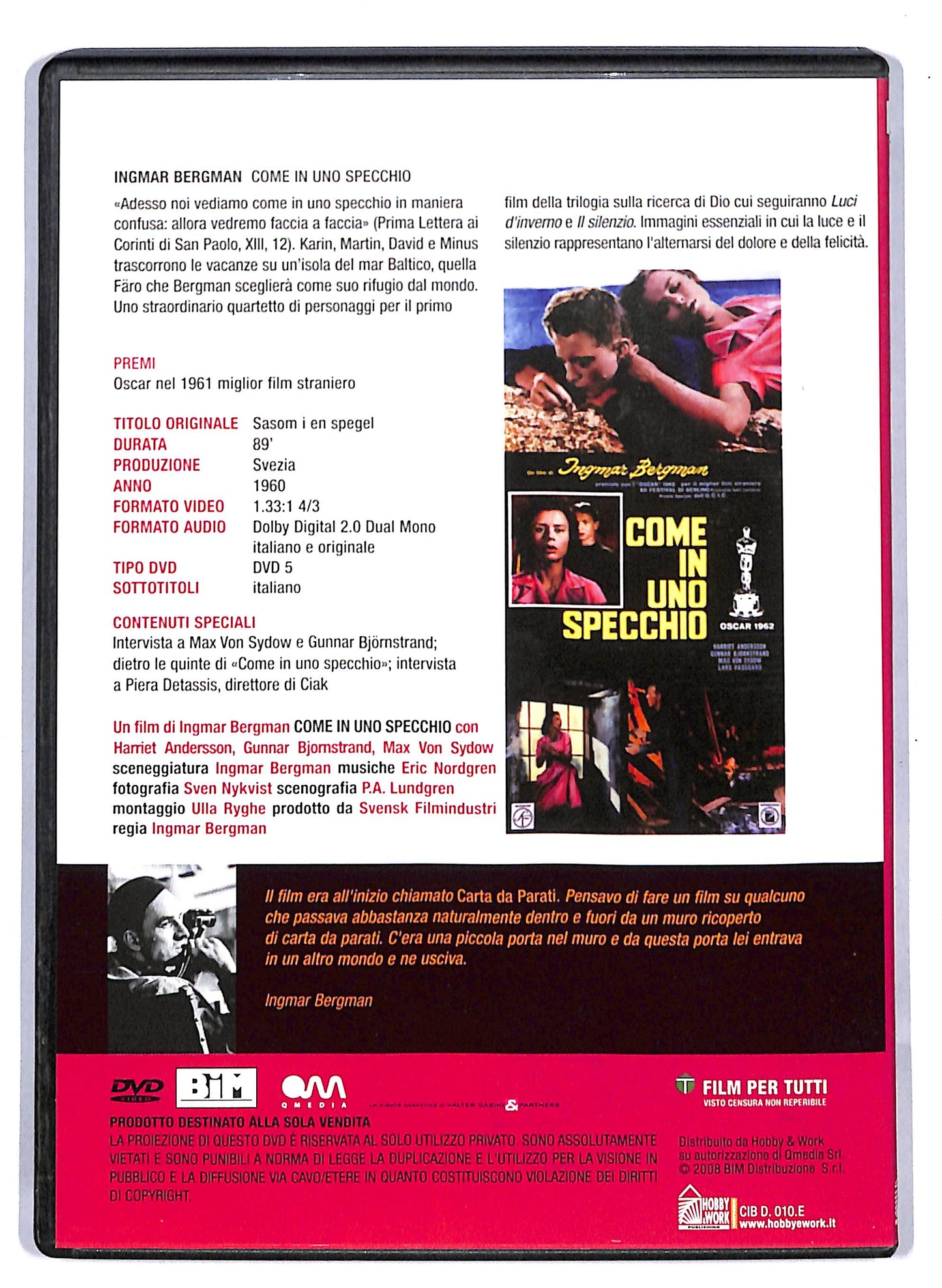 EBOND Come in uno specchio EDITORIALE DVD D813164