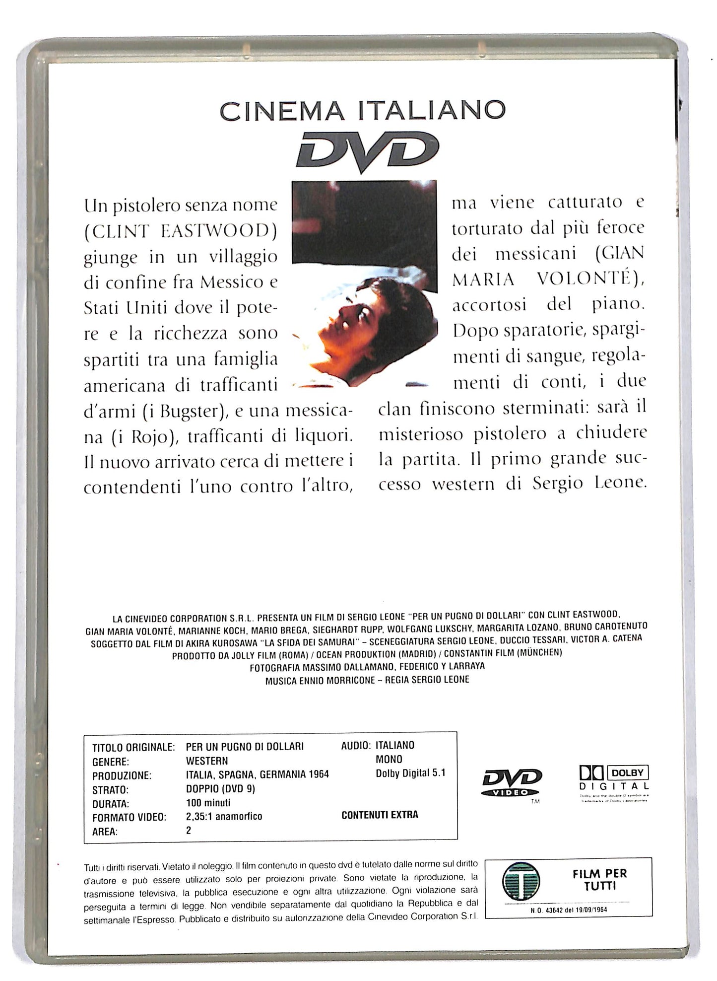 EBOND Per un pugno di dollari EDITORIALE DVD D813238