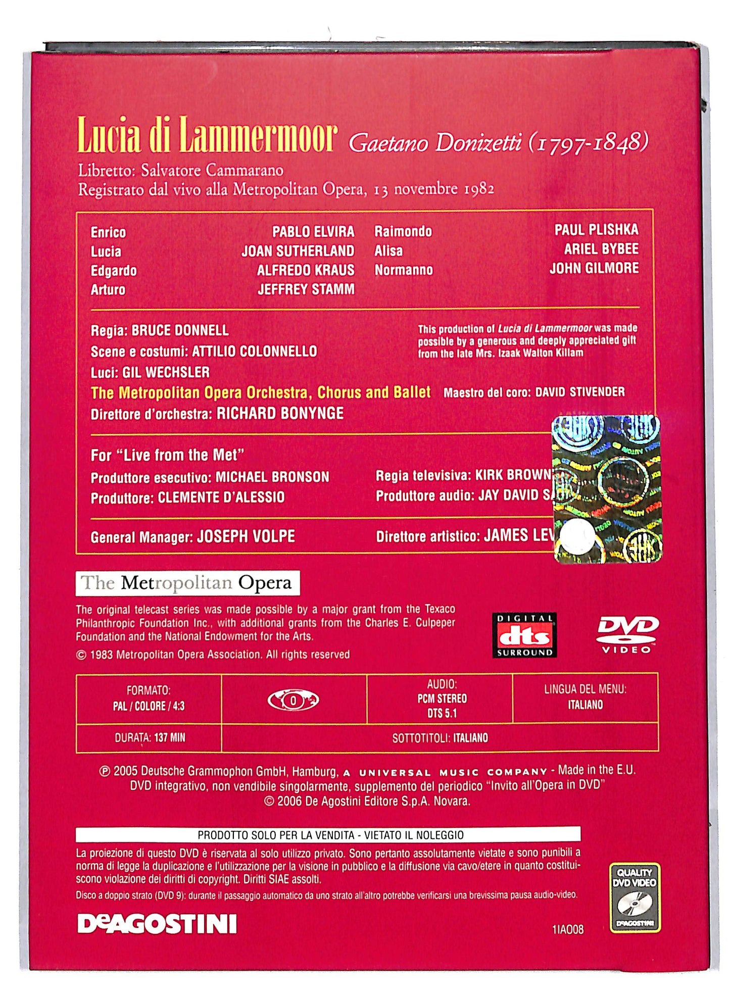 EBOND Invito all'Opera 8 - Lucia di Lammermoor EDITORIALE  DVD D813245