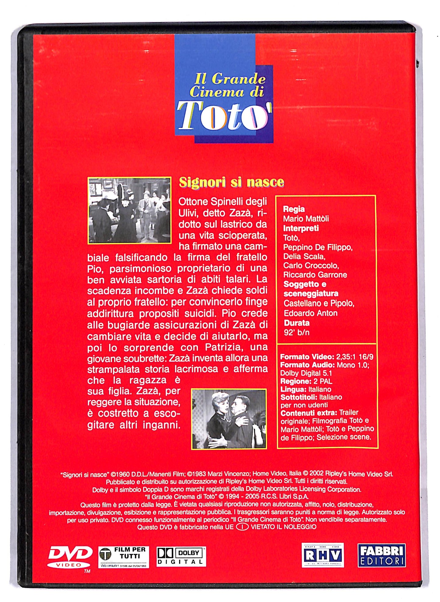 EBOND Signori si nasce EDITORIALE DVD D813256