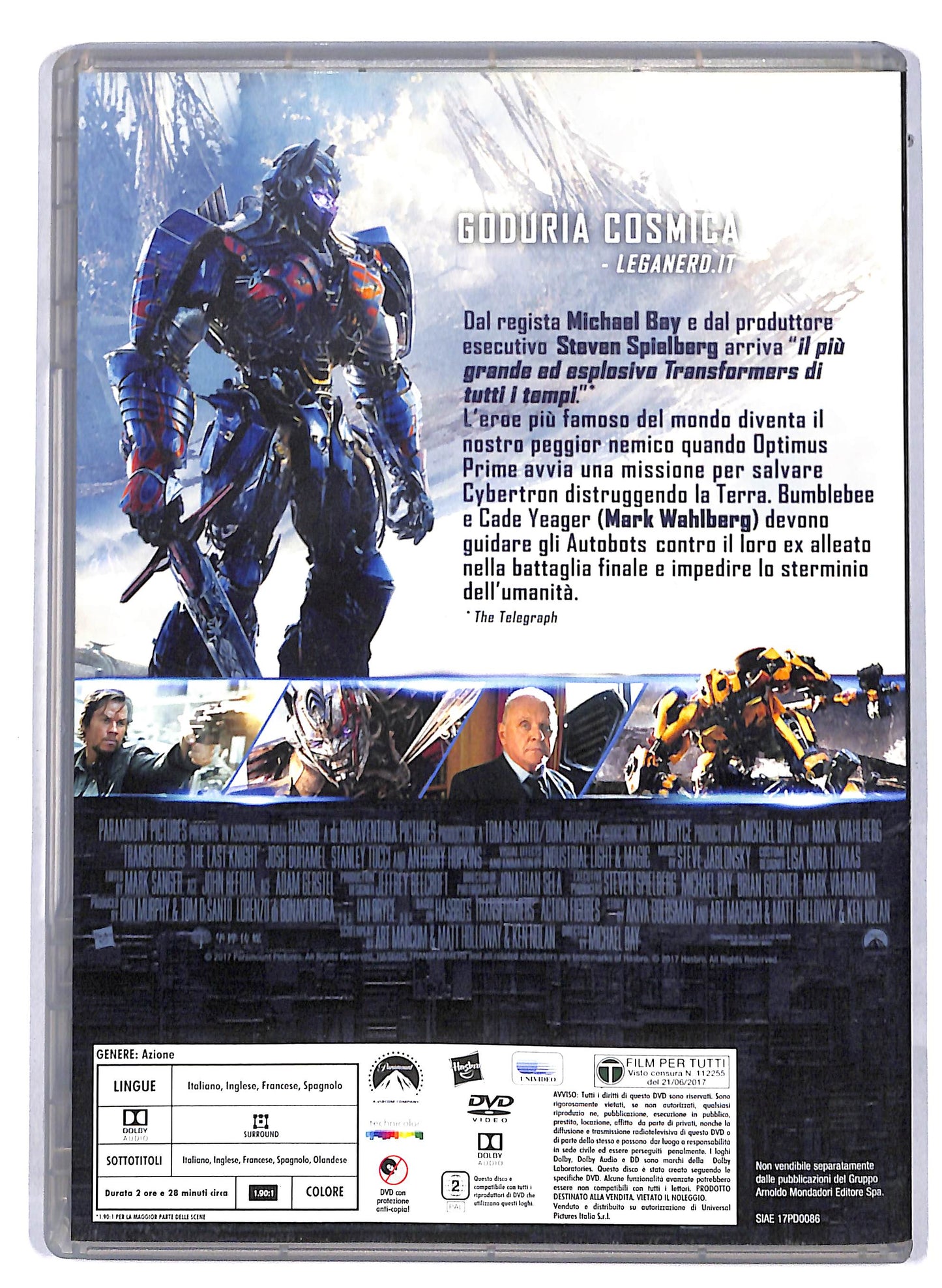 EBOND Transformers - L'ultimo cavaliere EDITORIALE DVD D813434
