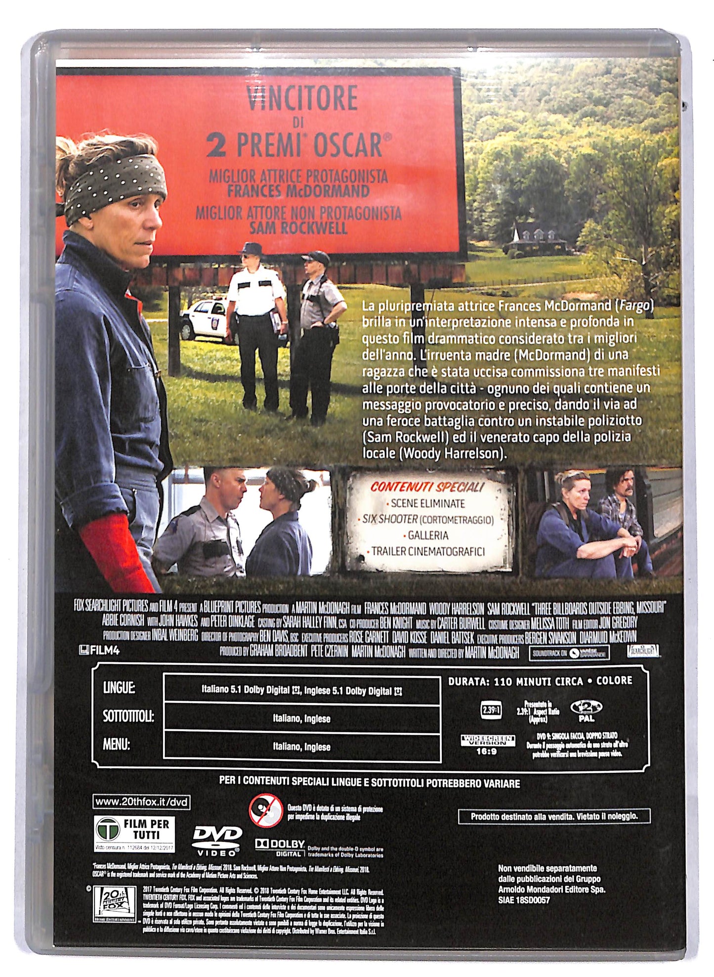 EBOND Tre manifesti a Ebbing, Missouri EDITORIALE DVD D813460