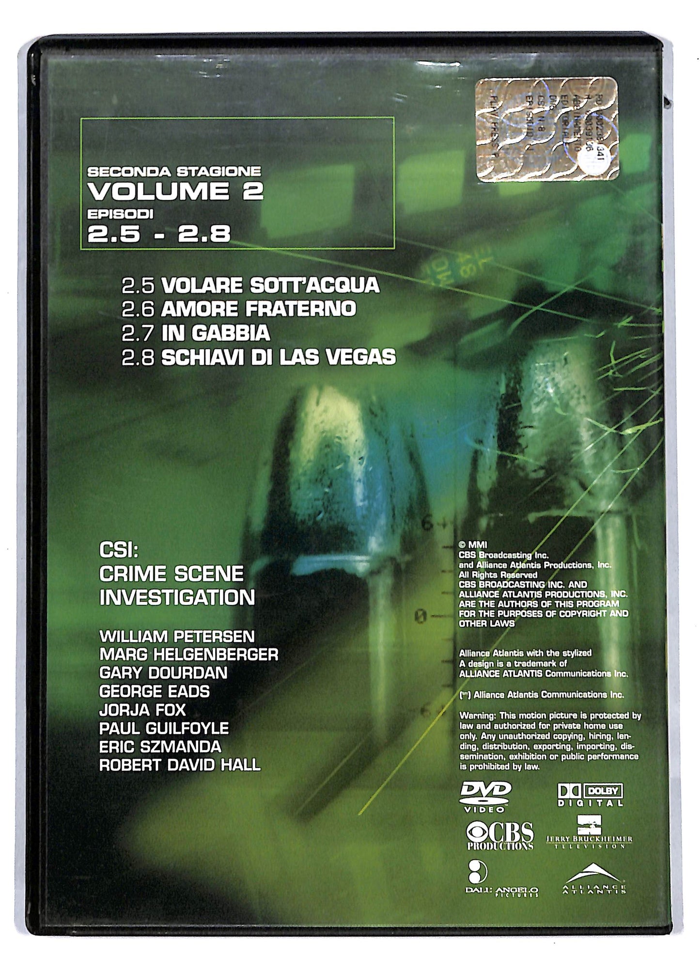 EBOND CSI crime scene investigation seconda stag vol 2 EDITORIALE DVD D813559