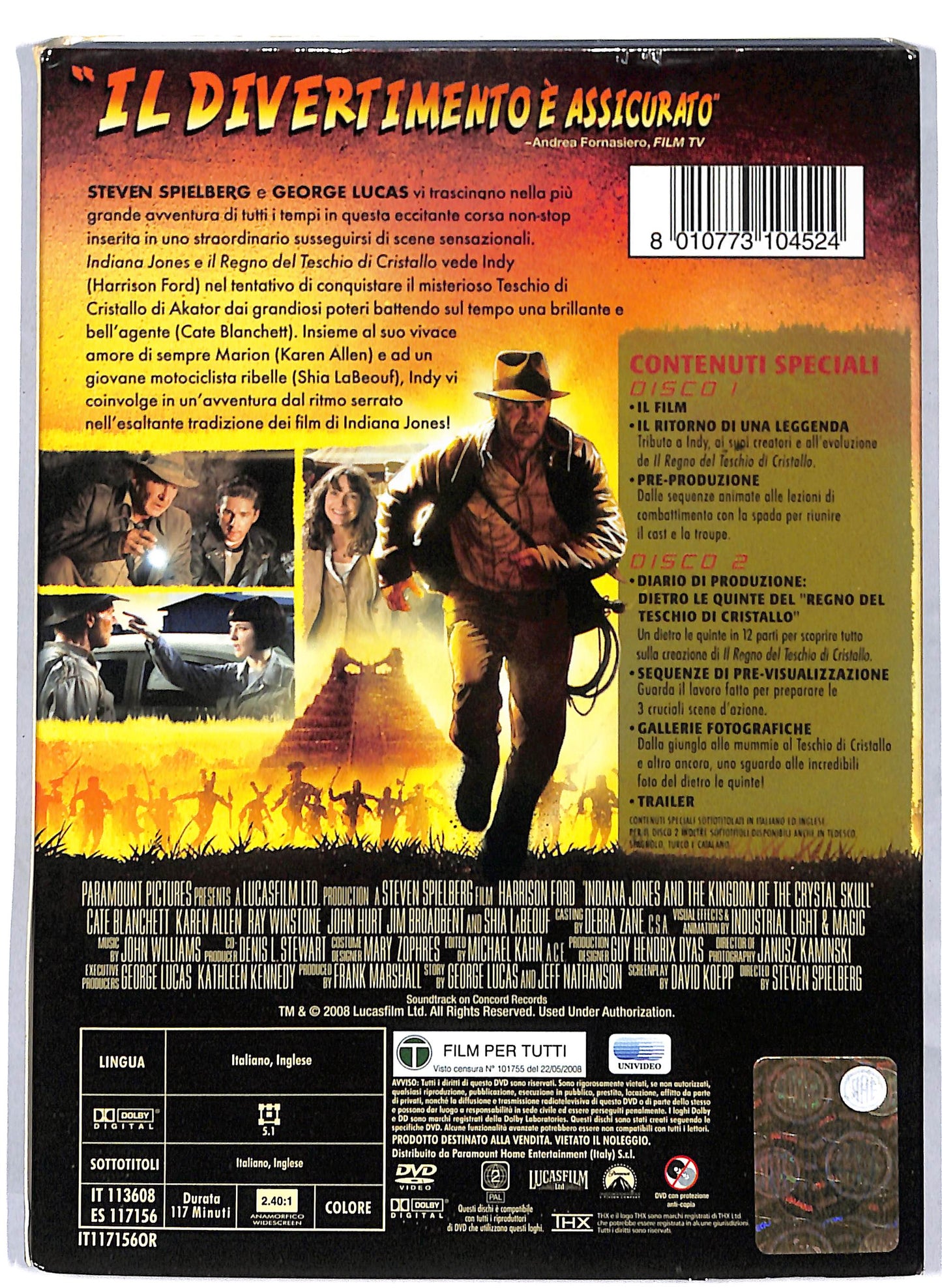 EBOND Indiana Jones E Il Regno Del Teschio Di Cristallo DVD D813619