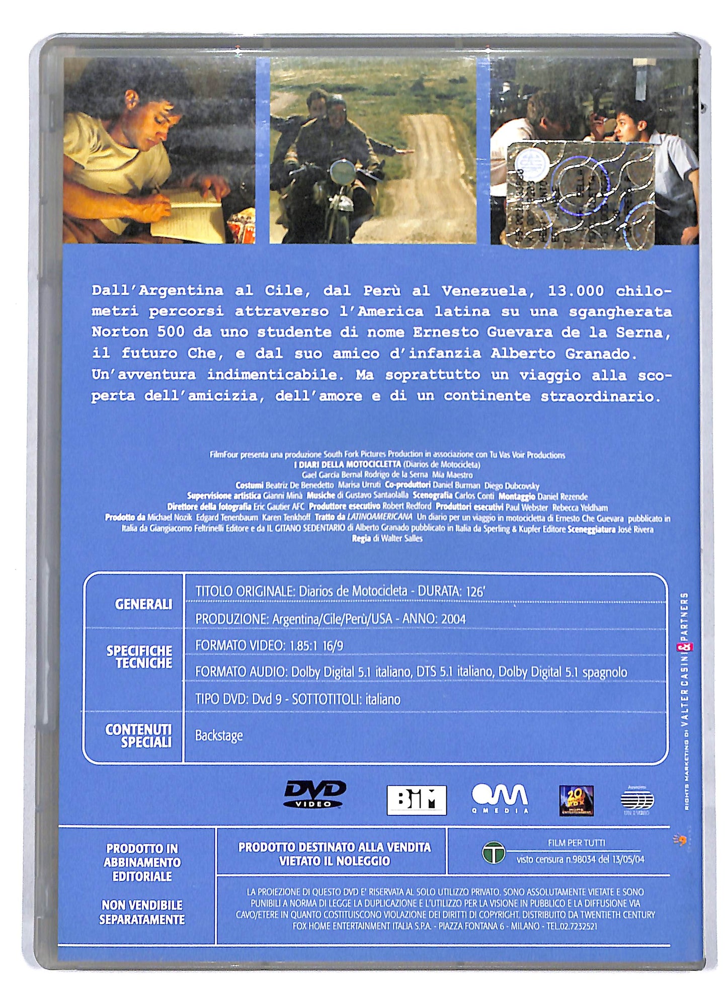 EBOND I diari della motocicletta EDITORIALE DVD D813629