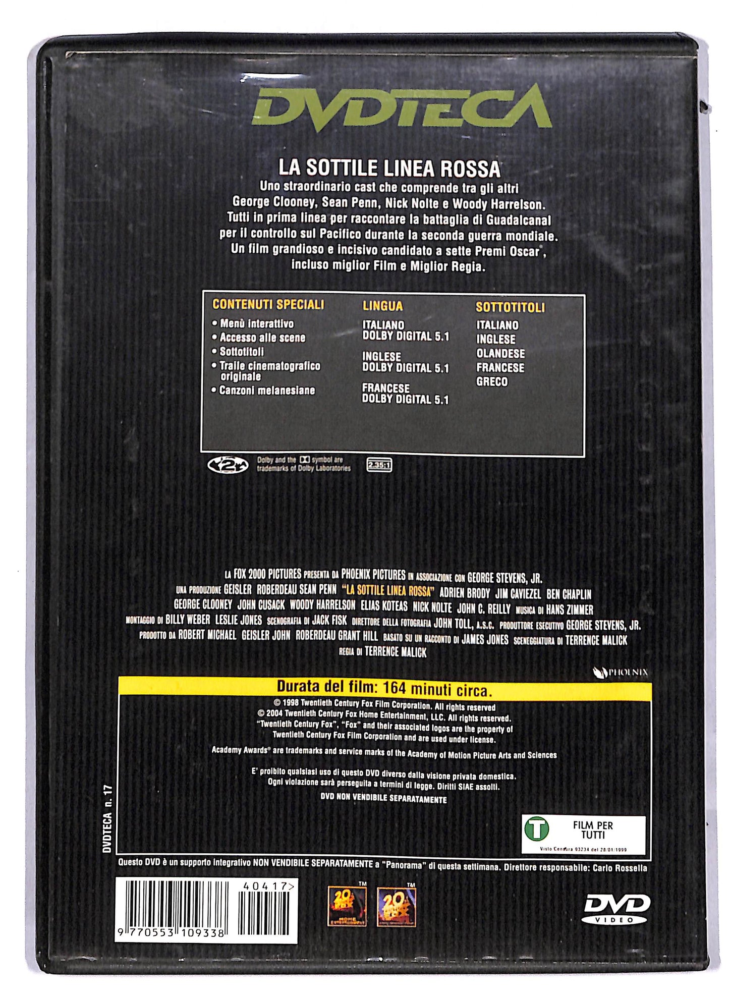 EBOND La sottile linea rossa EDITORIALE DVD D813659