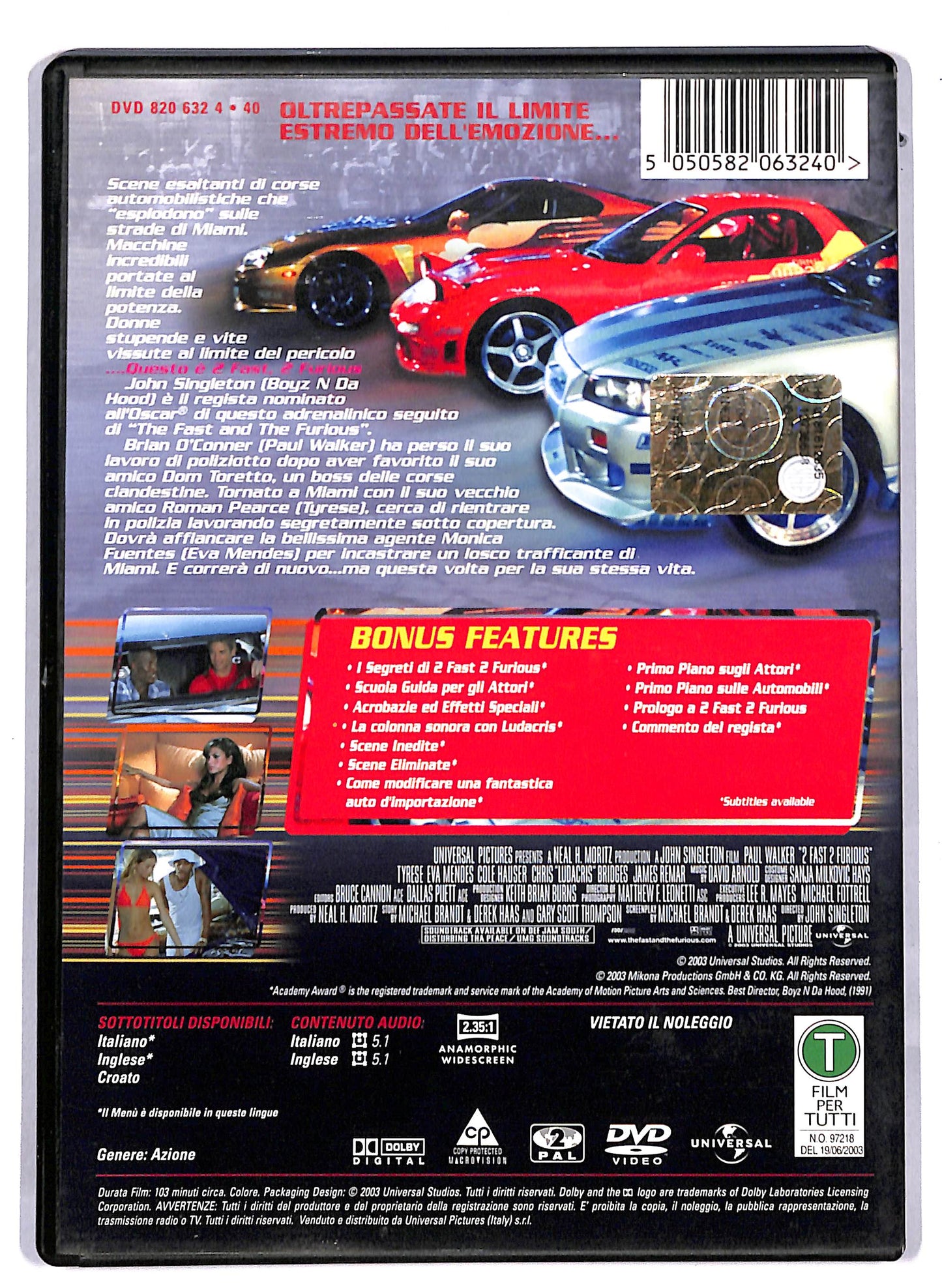 EBOND 2 Fast 2 Furious DVD D813701
