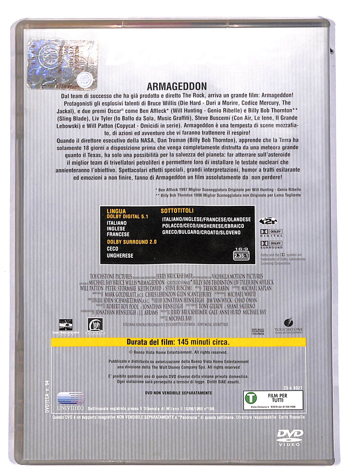 EBOND Armageddon - Giudizio finale EDITORIALE DVD D813706